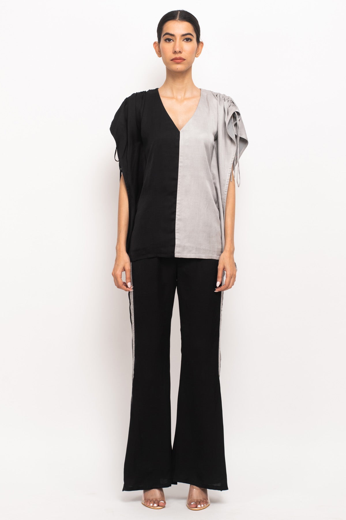 Buy Neora by Nehal ChopraColor Blocked Kaftan Top & Pants for Women Online