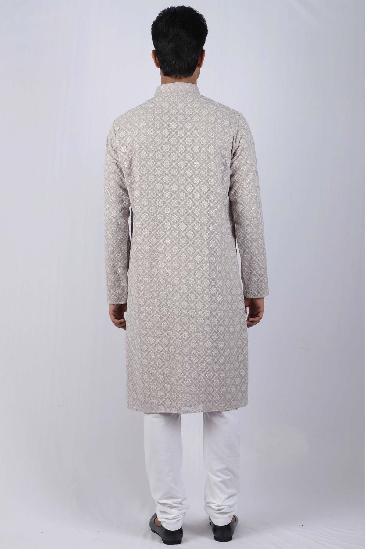 Cotton Floral Embroidered Kurta Set