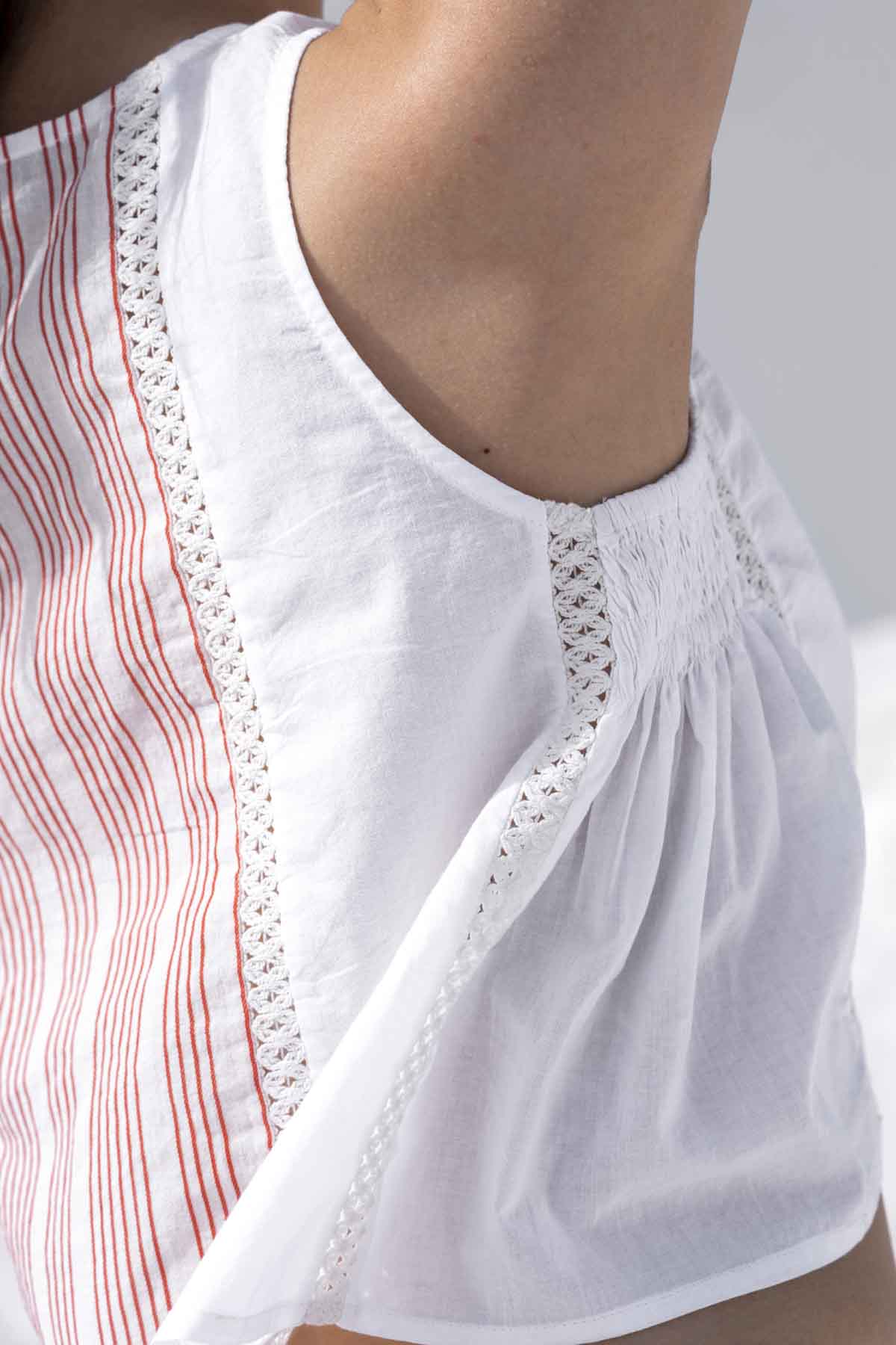 Cotton Lace Crop Top