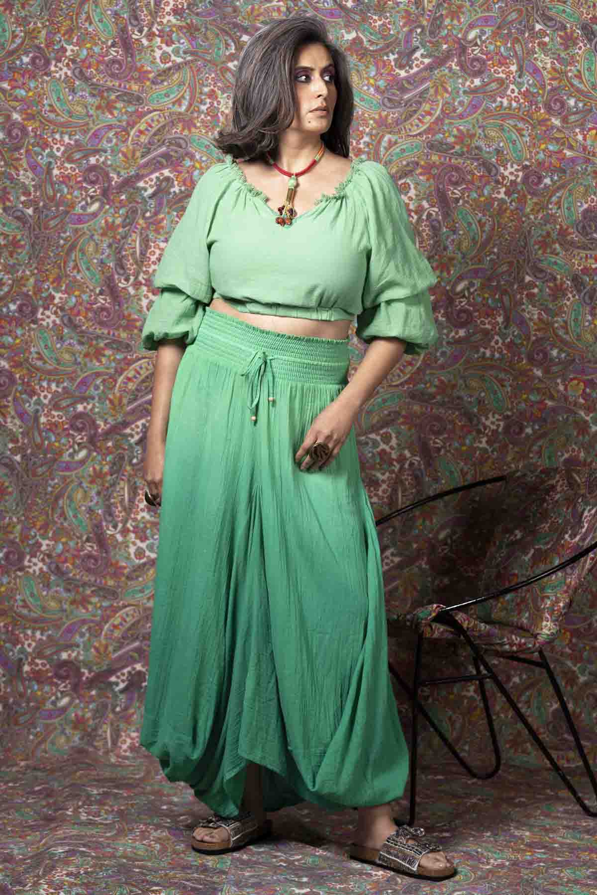 Buy Cotton Ombre Dyed Skirt By Beachbum Online