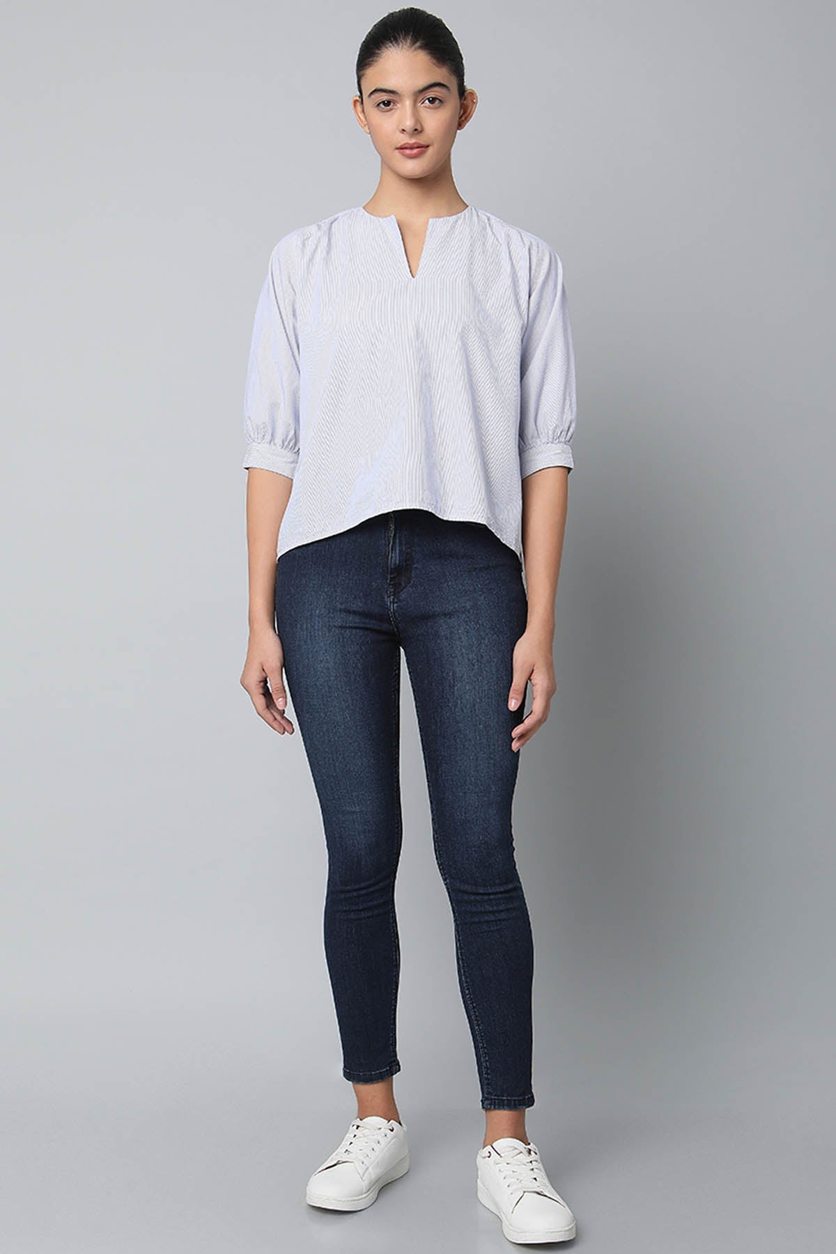 Cotton High Low Top