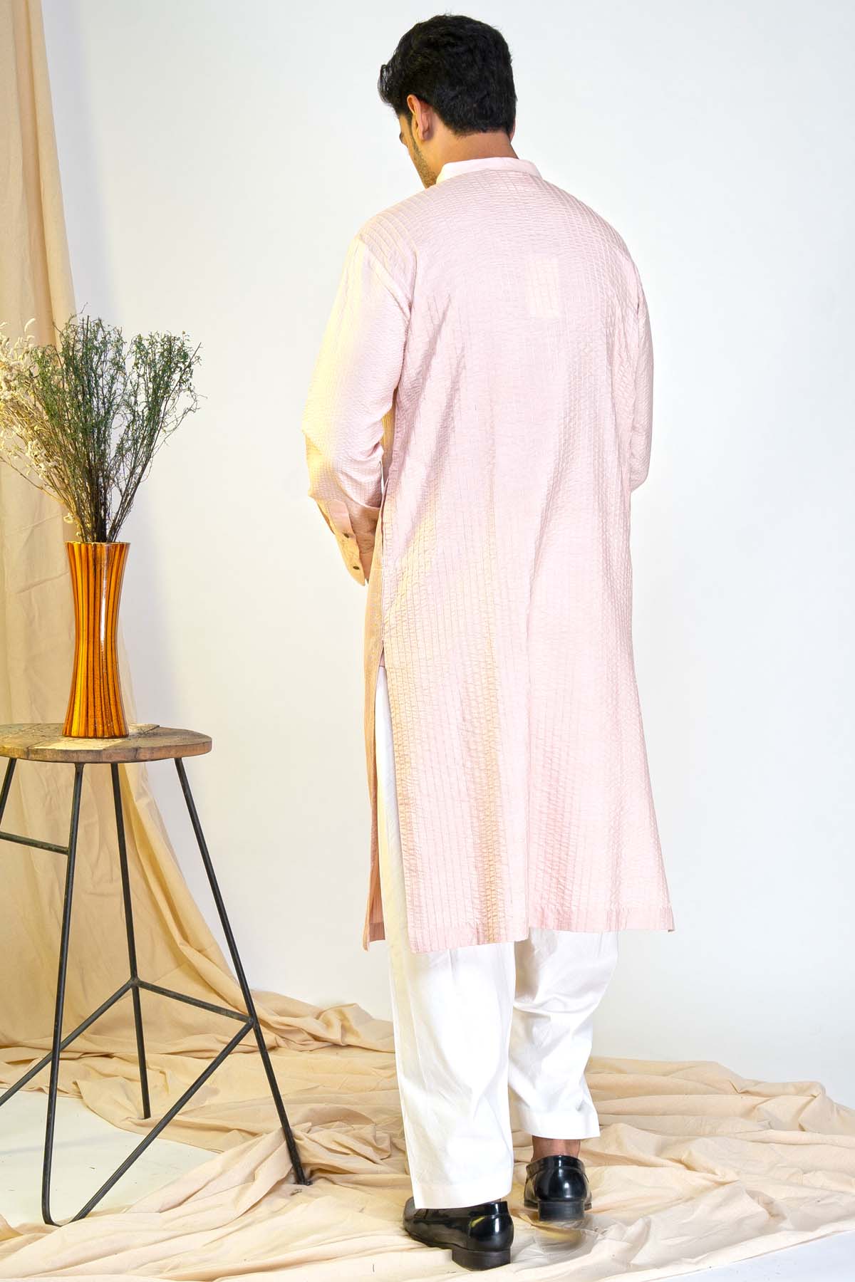 Cotton Silk Kurta & Churidar Set