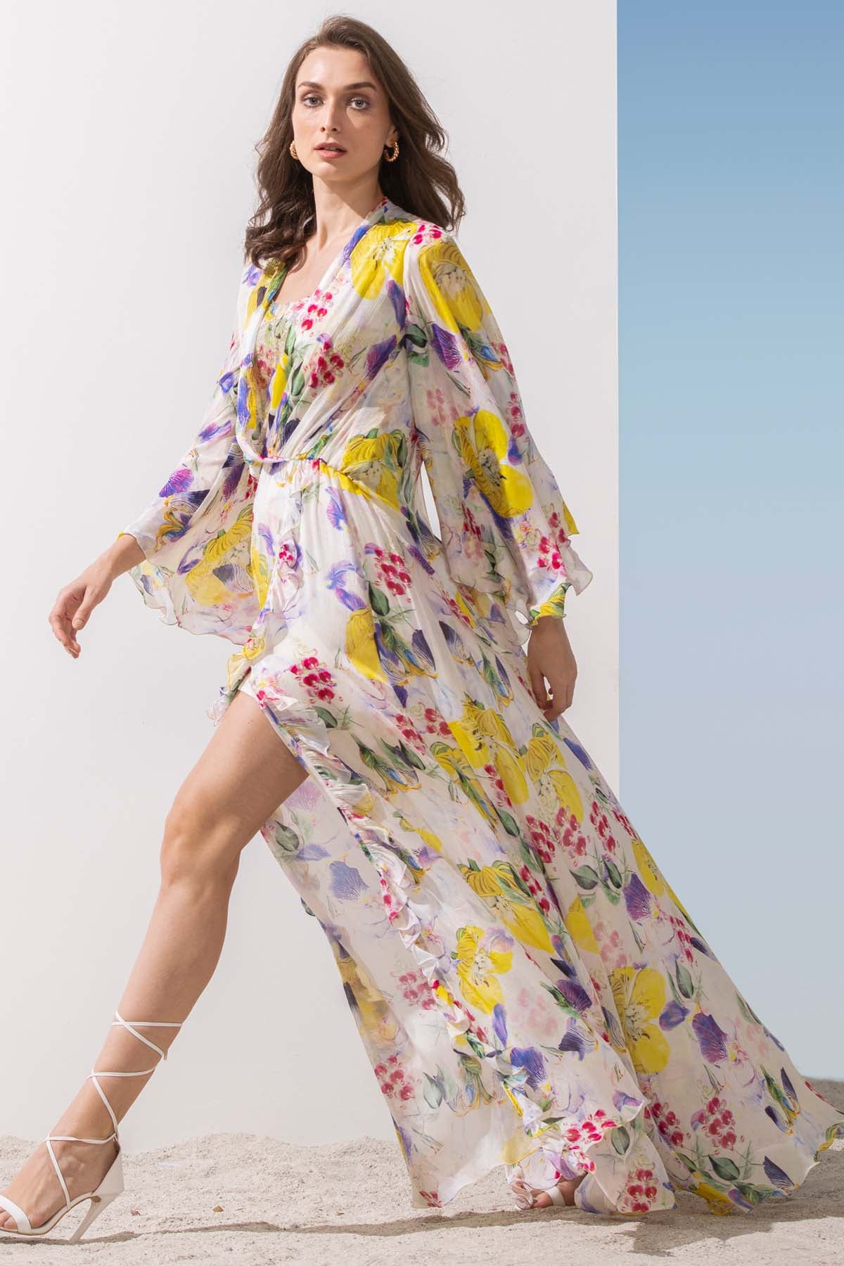 Cowled Neck Printed Dress