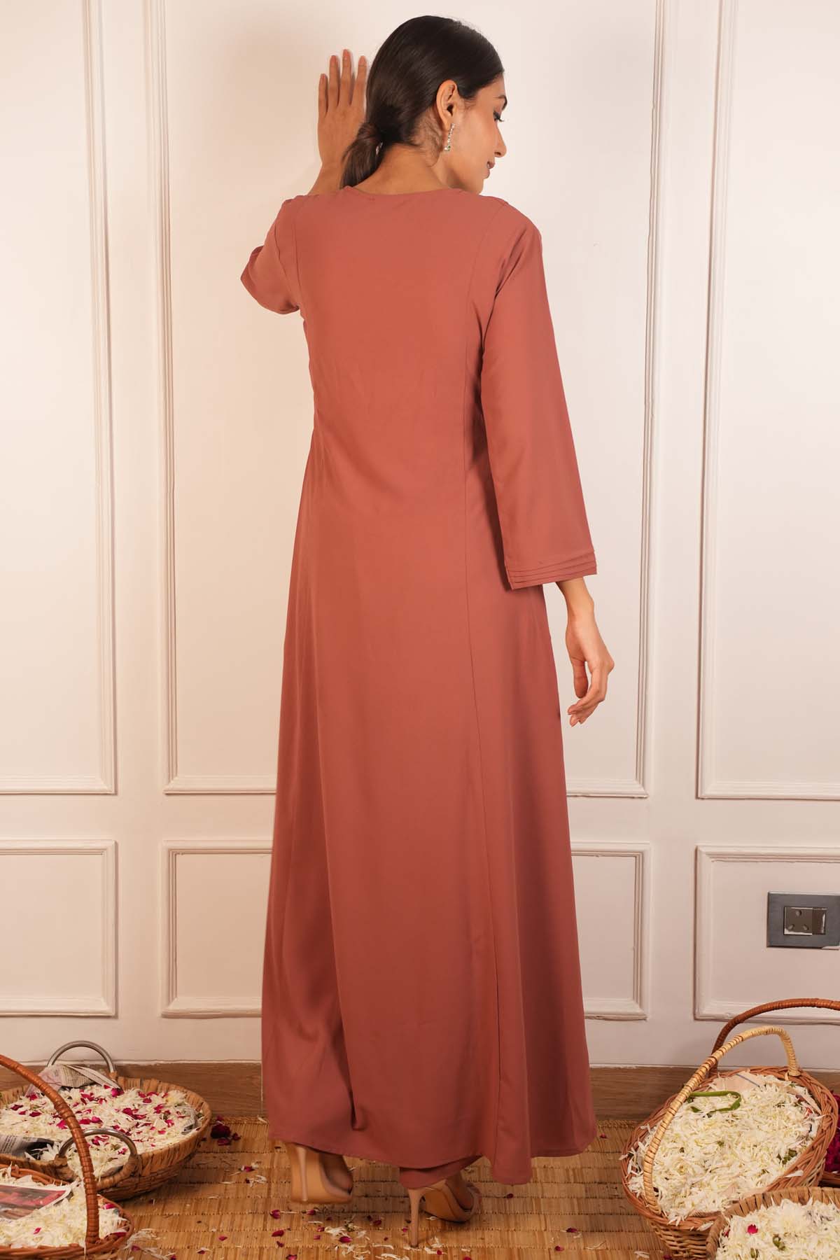 Crepe Cocoa Co-ord Set