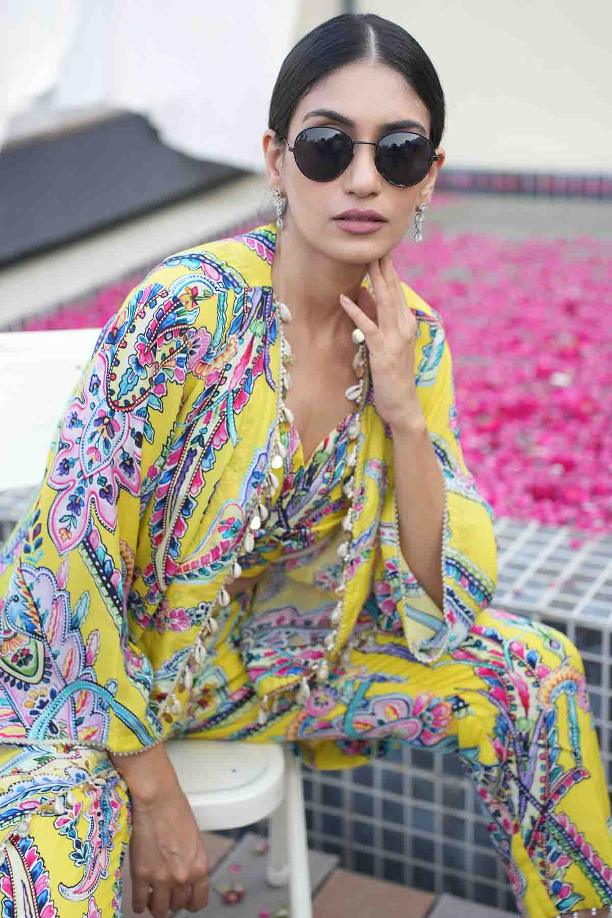 Crepe Printed Overlay Co-ord Set