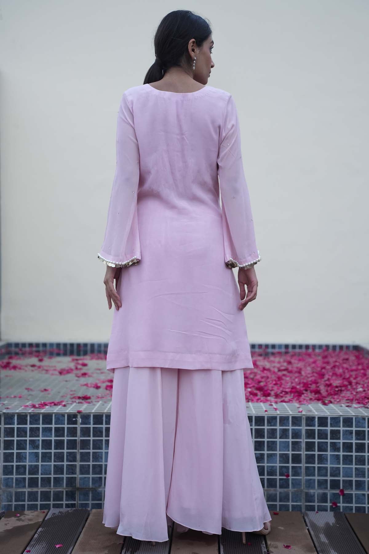 Crepe Wide Palazzo Pants