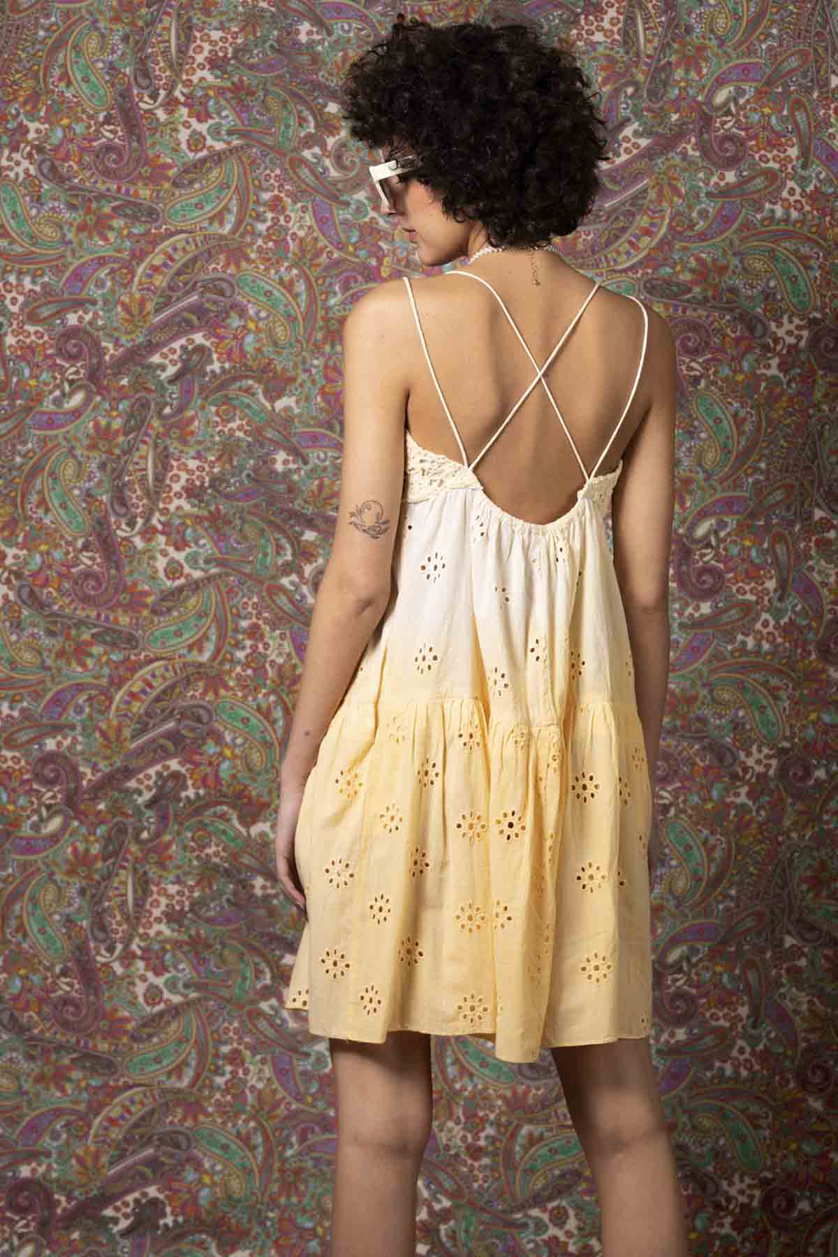 Crochet Strappy Cotton Dress