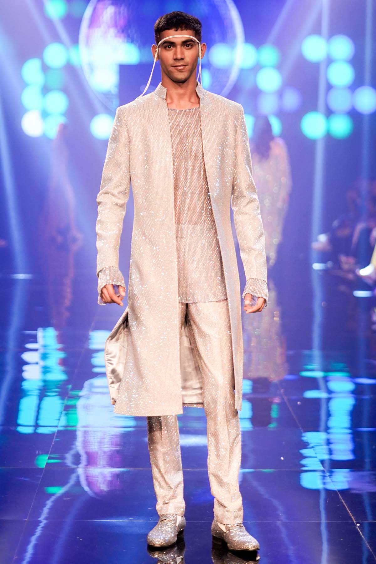 Buy ITRH, Designer Crystal Embellished Sherwani Set Online