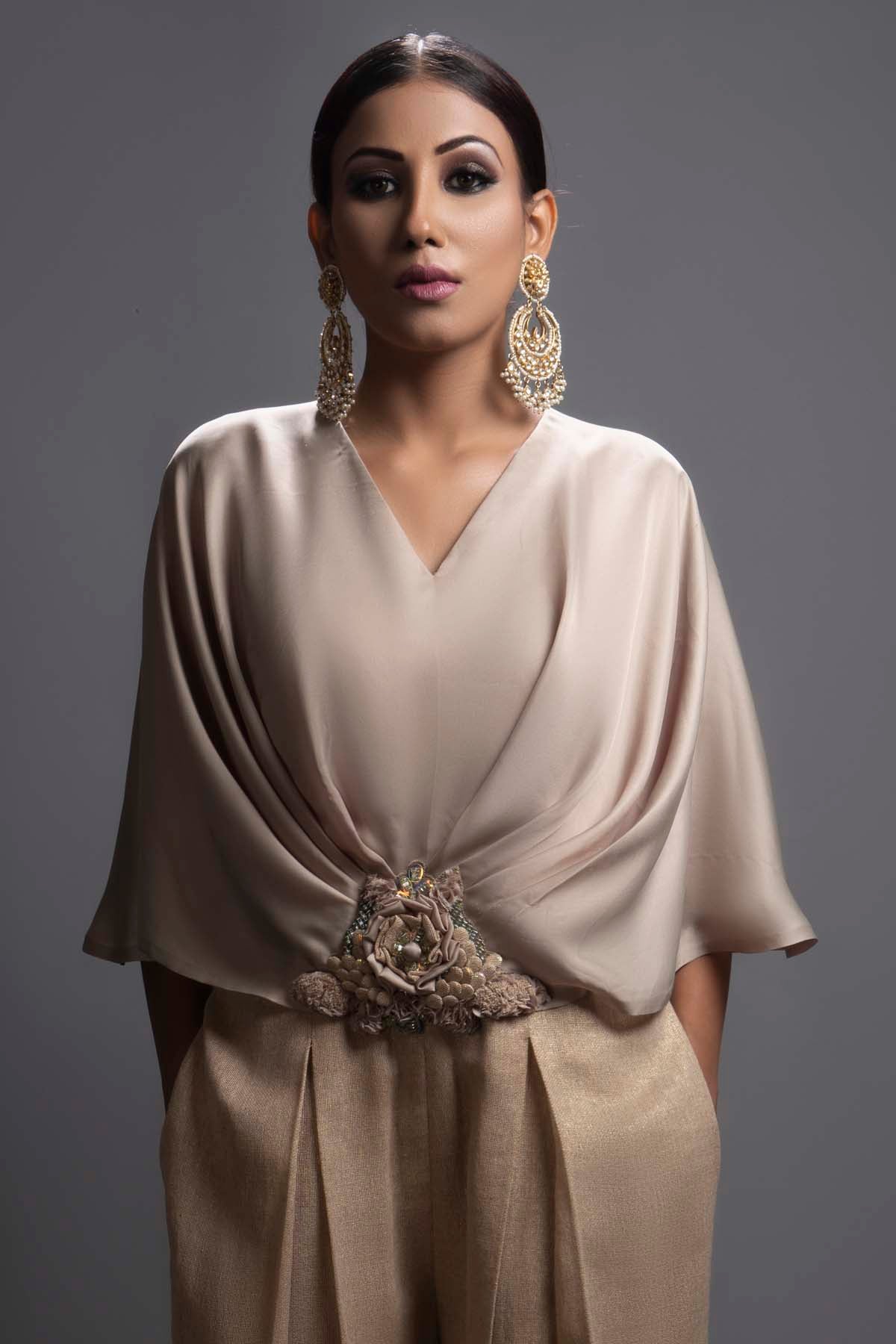 Cut Pipe Work Embellished Jumpsuit