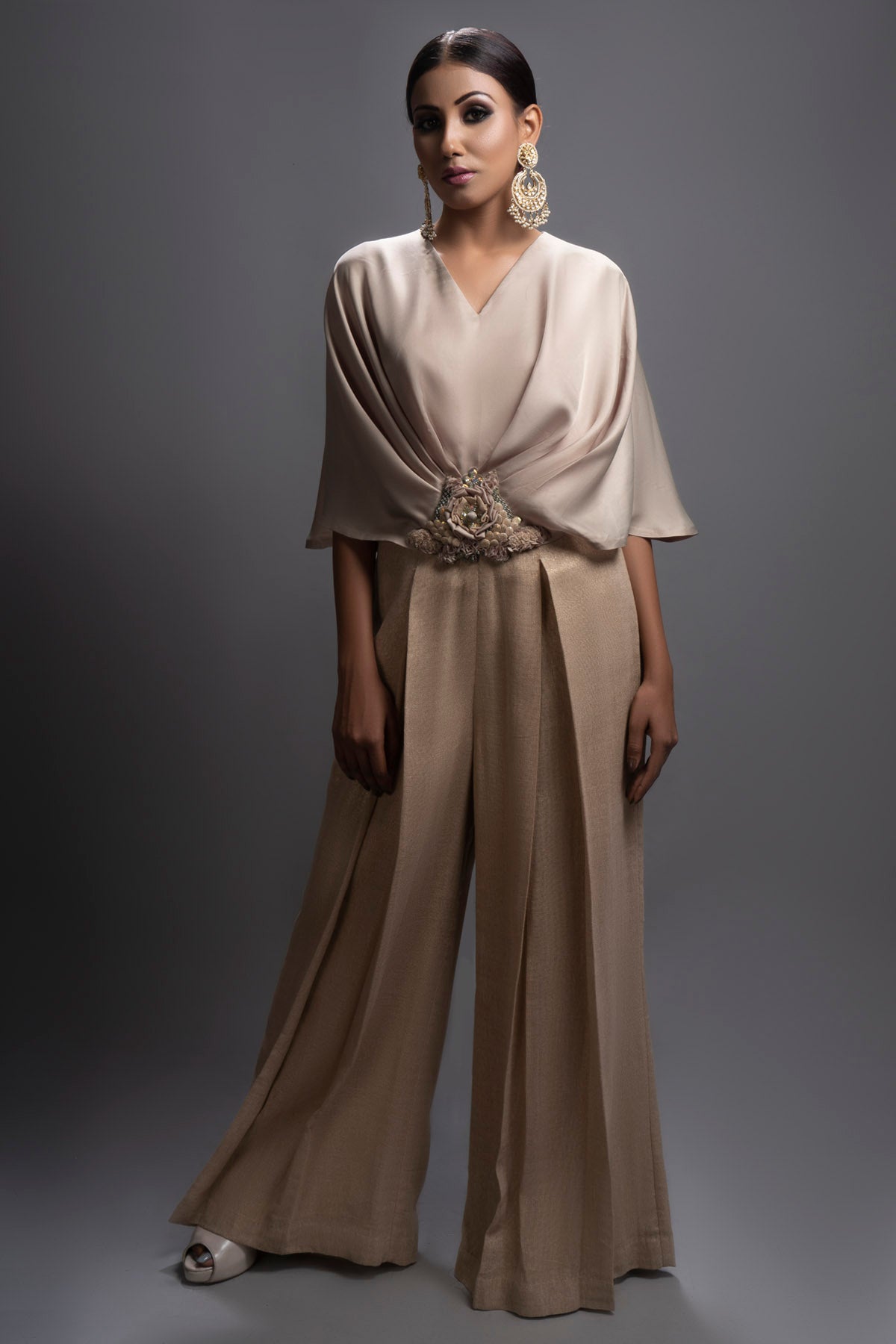 Cut Pipe Work Embellished Jumpsuit