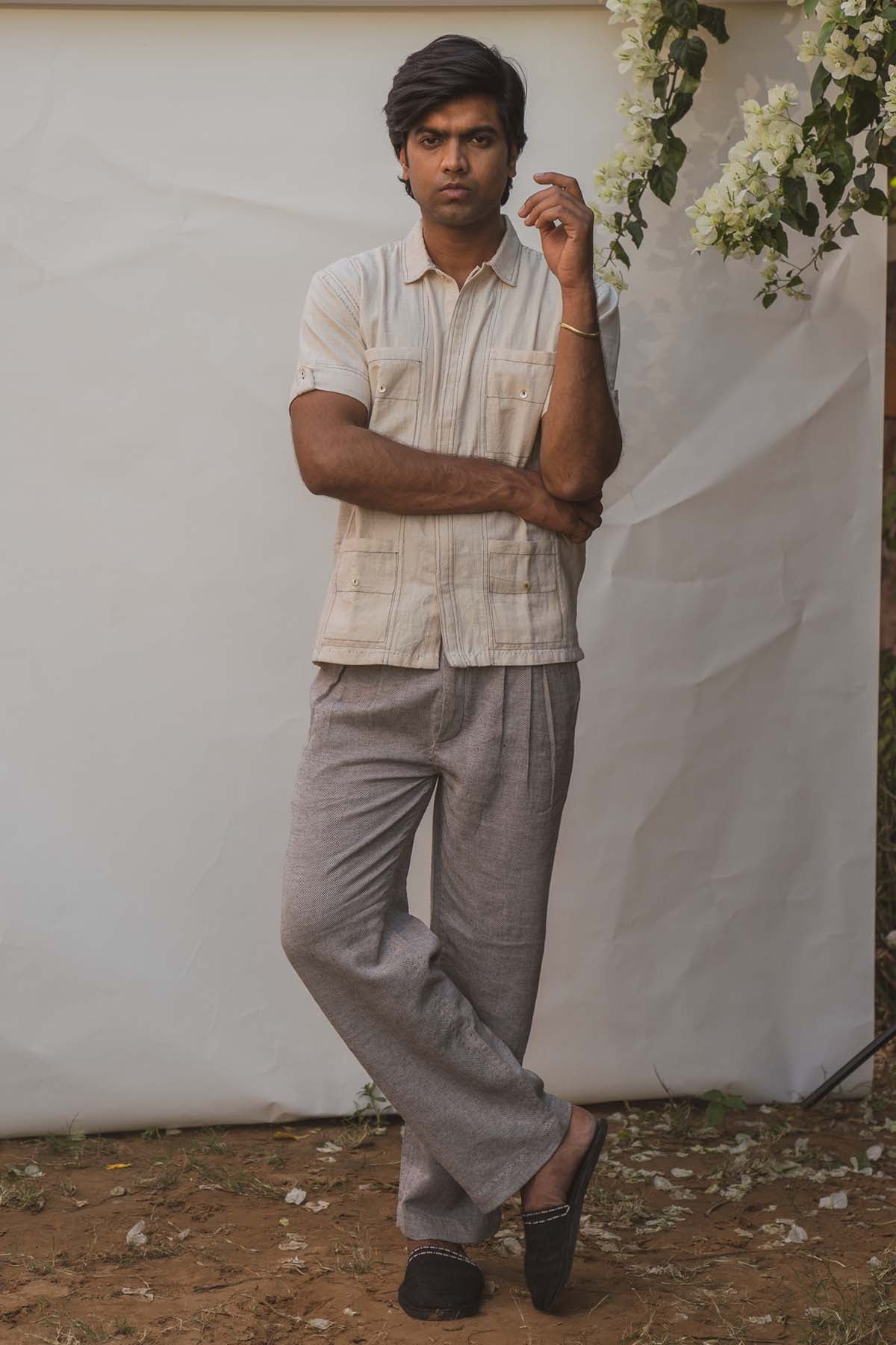 Buy Designer Deep Pleated Cotton Pants By Lafaani