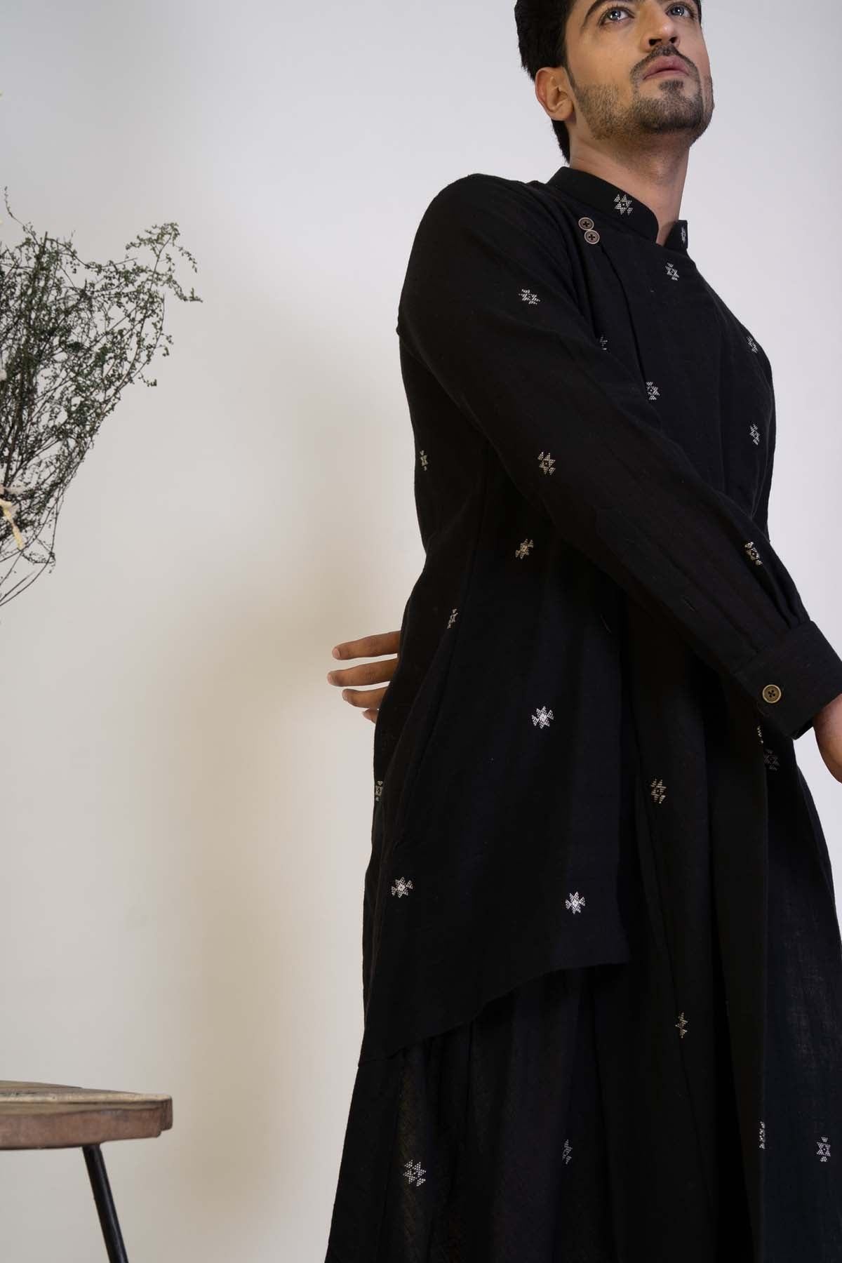 Drape Kurta & Churidar Set