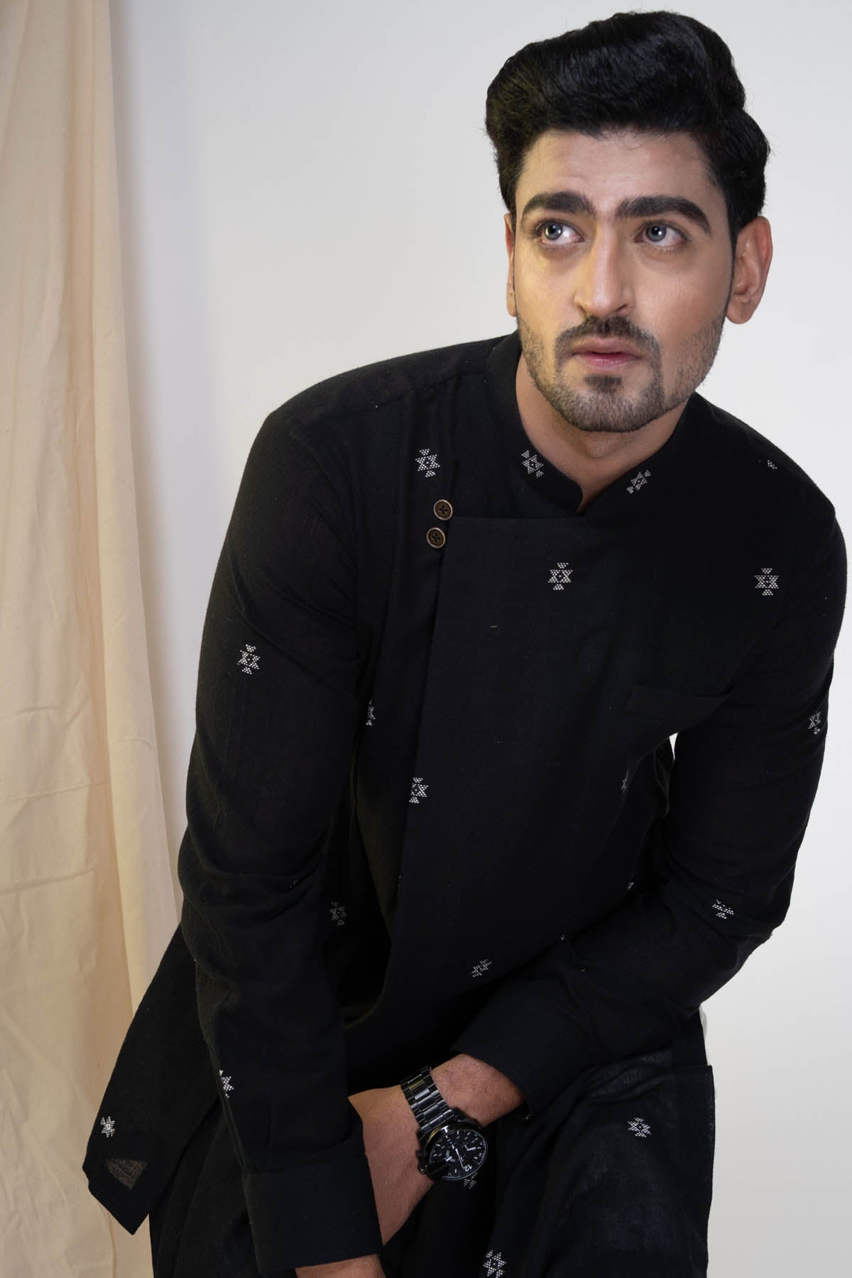 Drape Kurta & Churidar Set