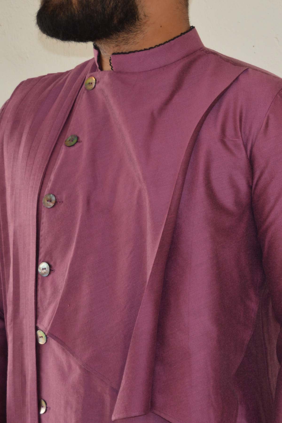 Drape Style Straight Kurta Set