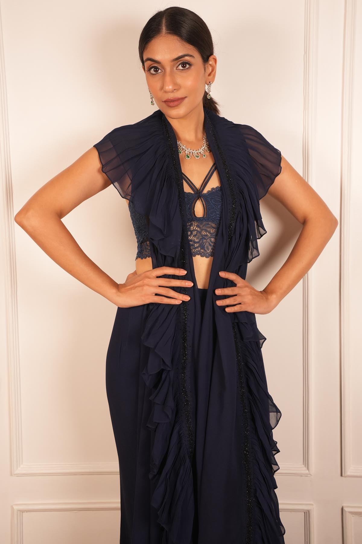 Draped Georgette Saree