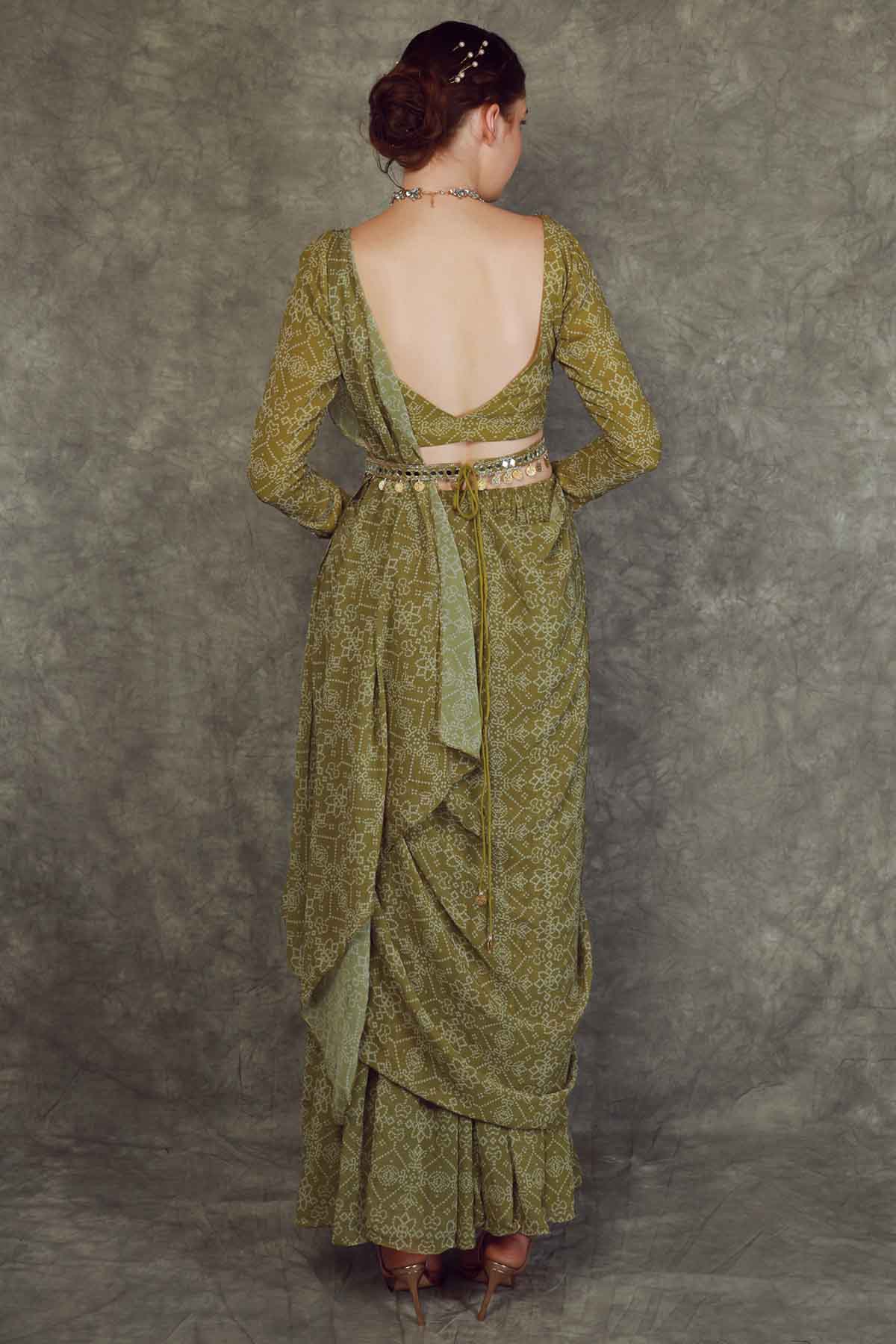 Draped Printed Sharara Set