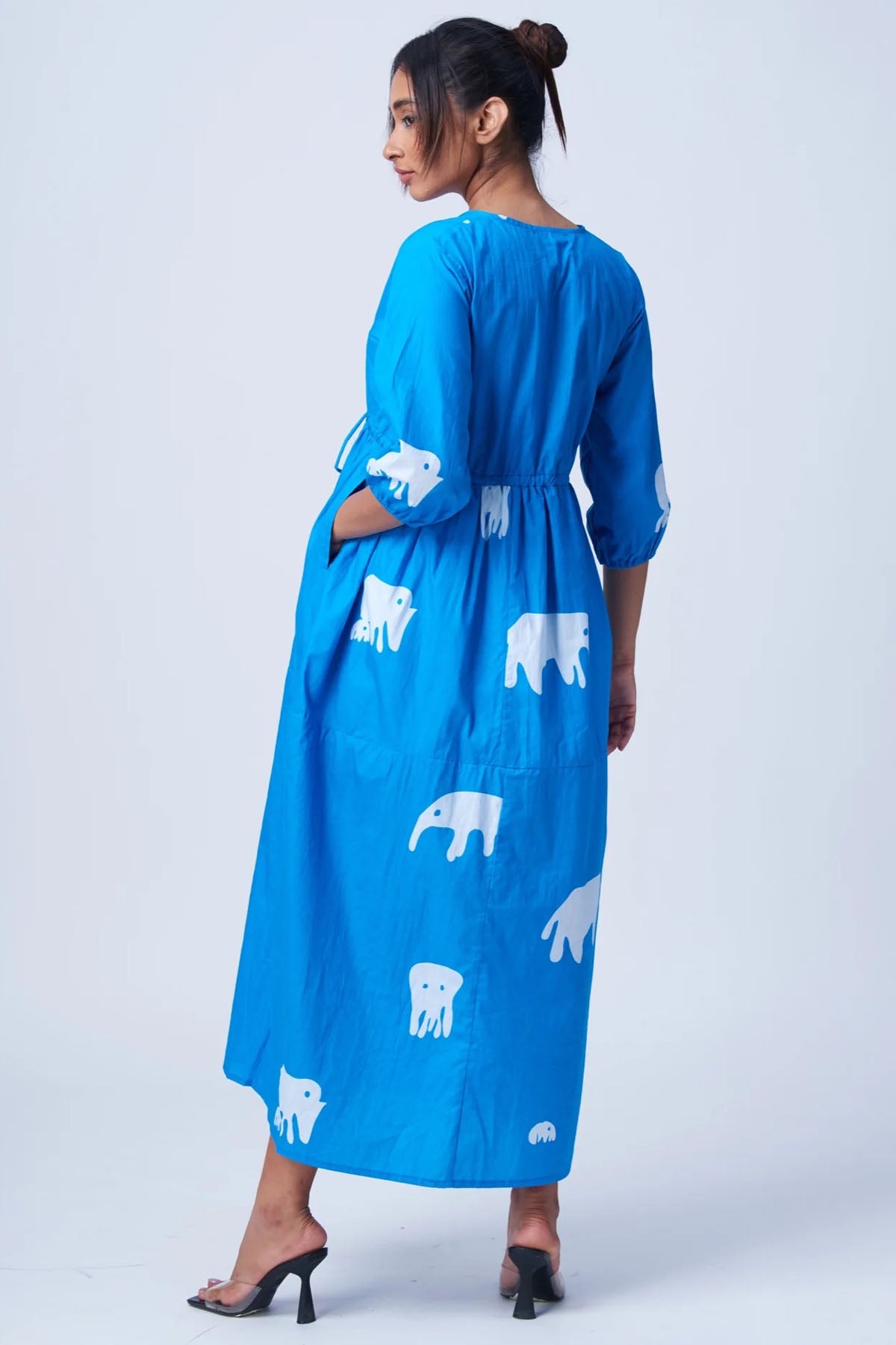 Elephant Printed Cotton Dress
