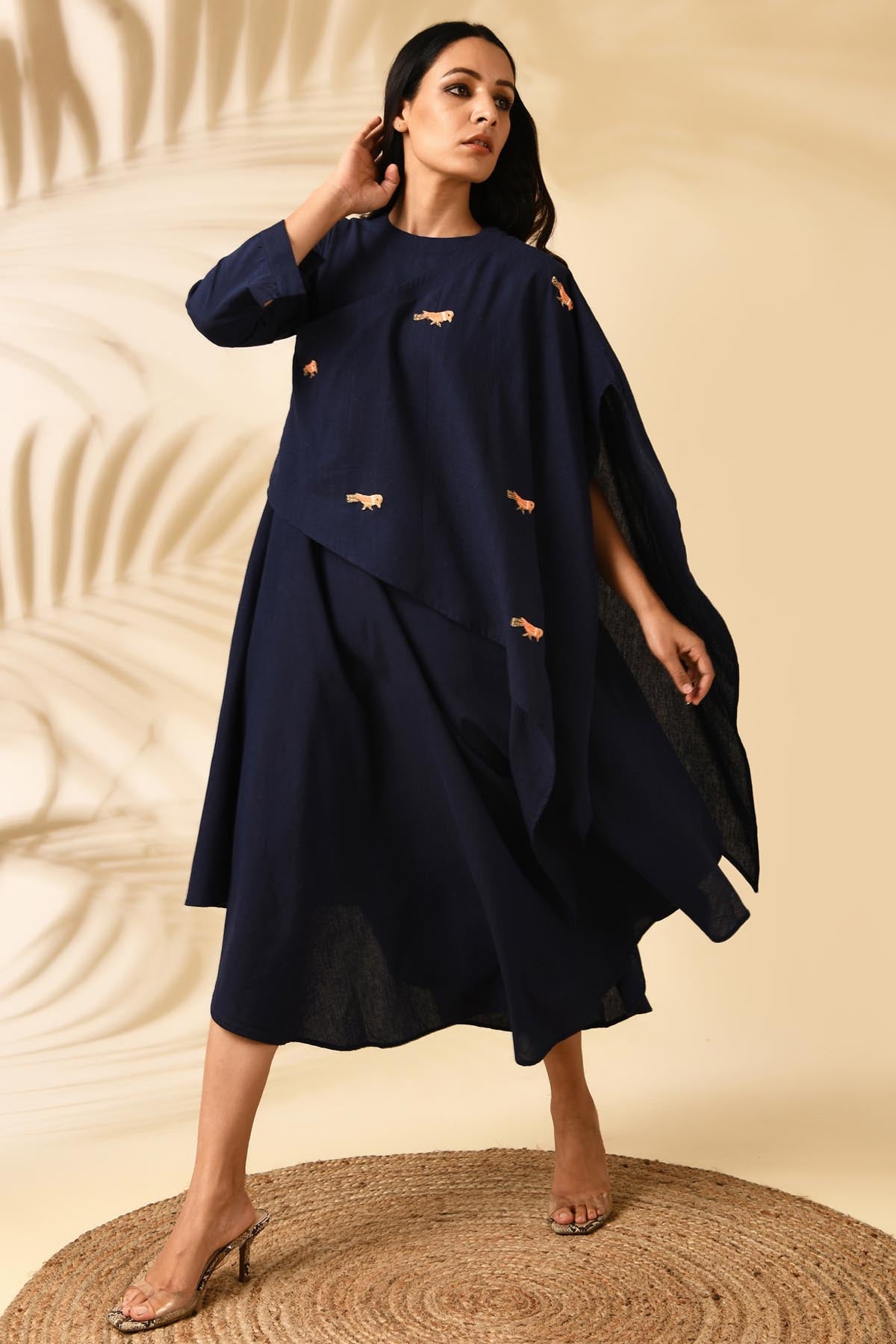 Buy Markkah Studio Embellished Cape Dress for Women Online at ScrollnShops