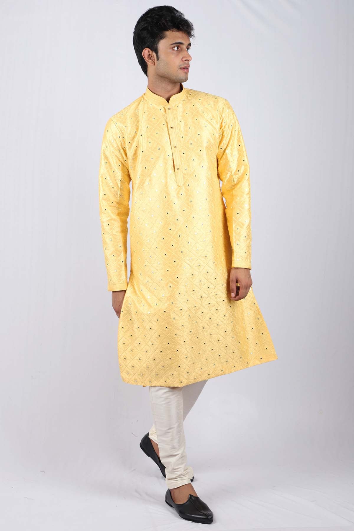 Buy Embellished Kaanchkari Kurta Set For Men Available online at ScrollnShops