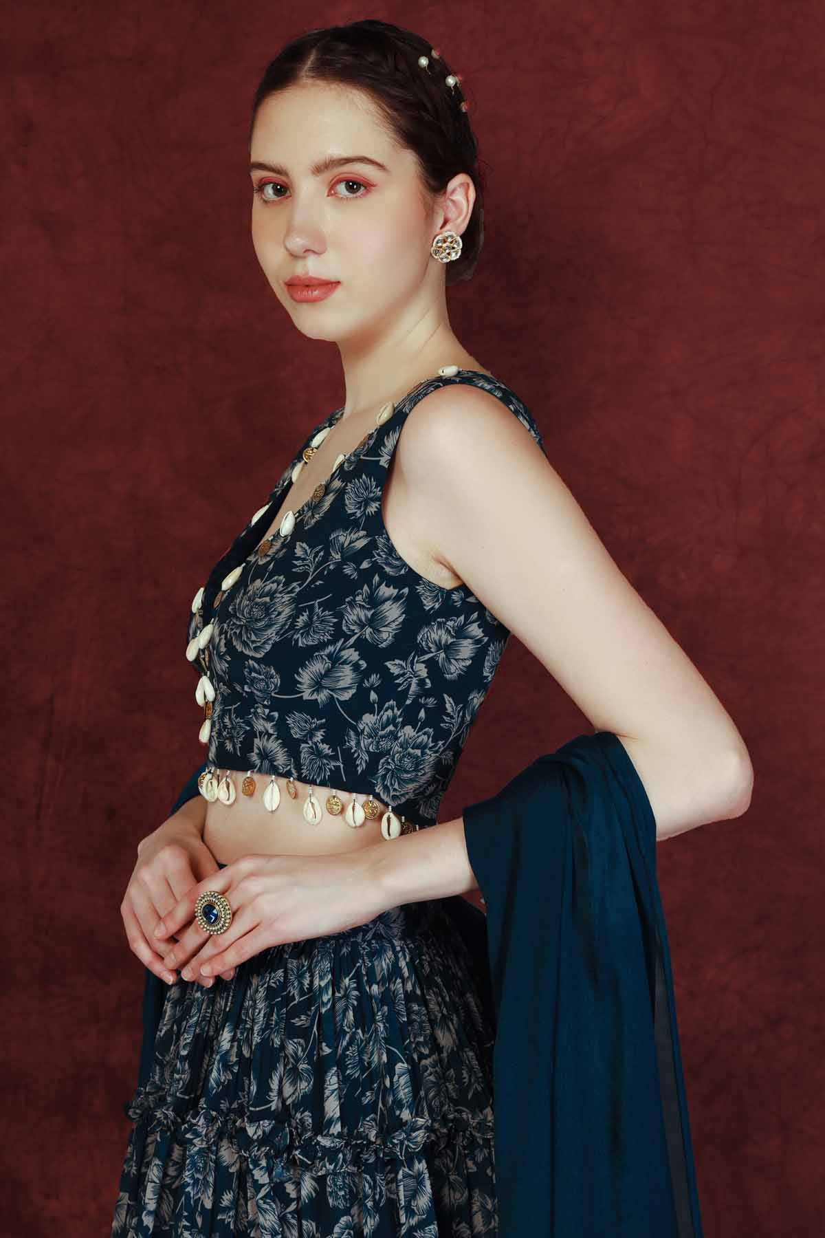 Embellished & Printed Lehenga Set