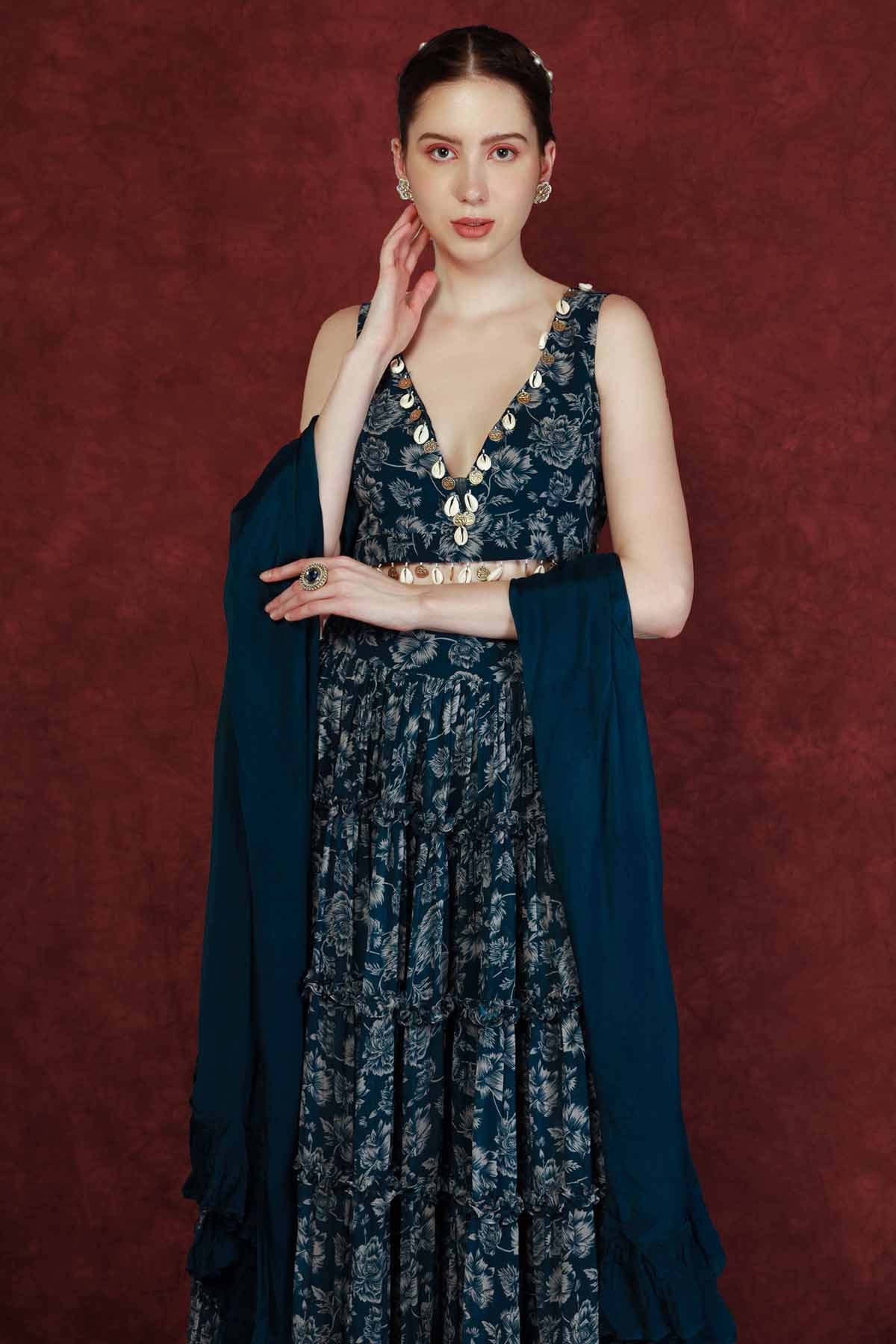 Embellished & Printed Lehenga Set