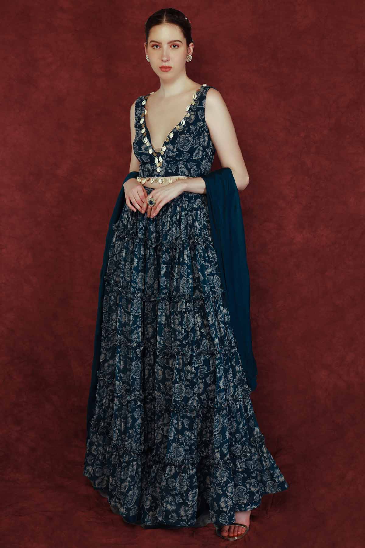 Embellished & Printed Lehenga Set