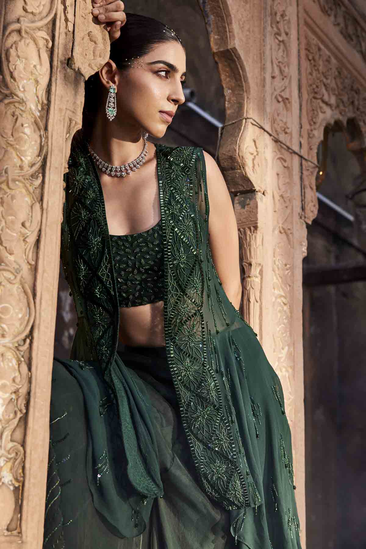 Embroidered Jacket & Pant Set