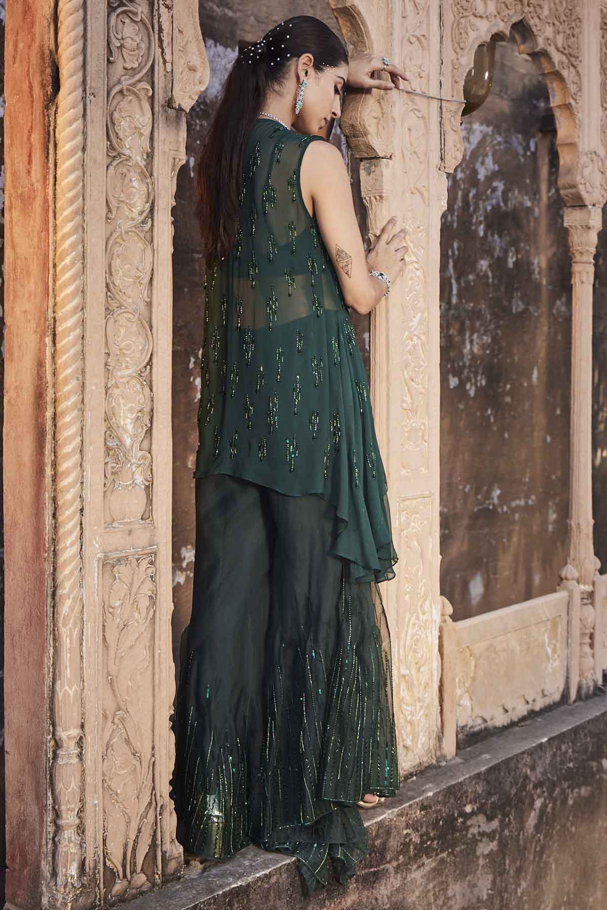 Embroidered Jacket & Pant Set