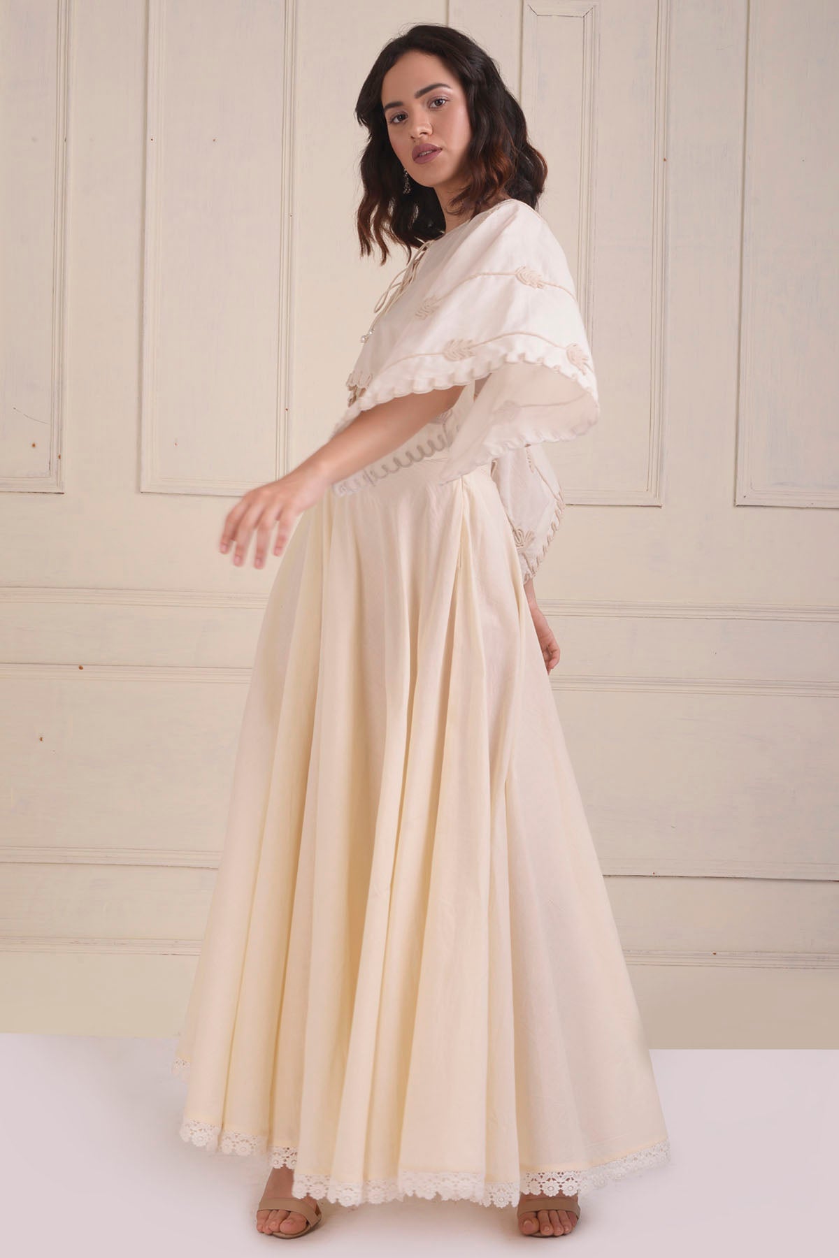 Embroidered Kaftan Top & Sharara Set