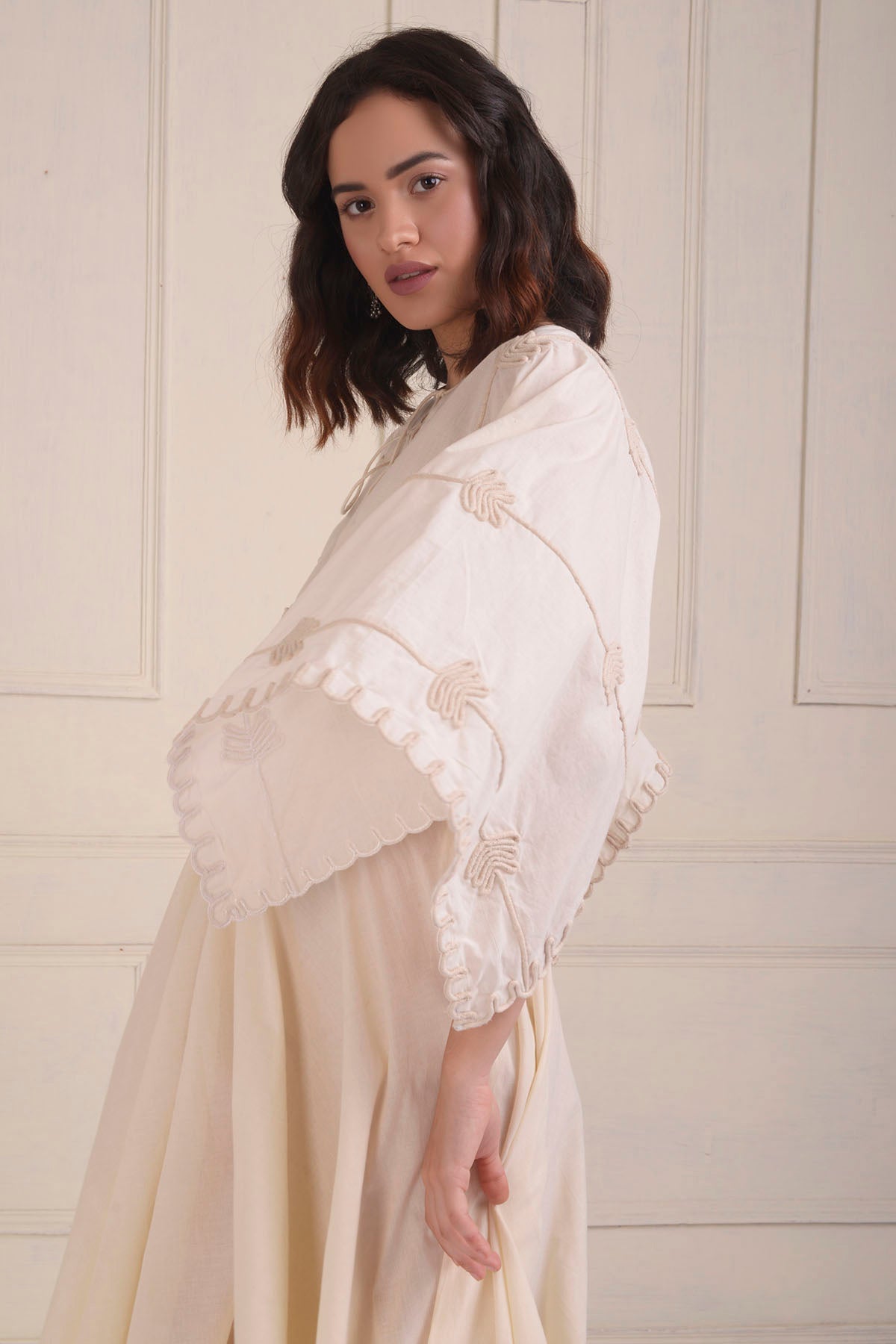 Embroidered Kaftan Top & Sharara Set