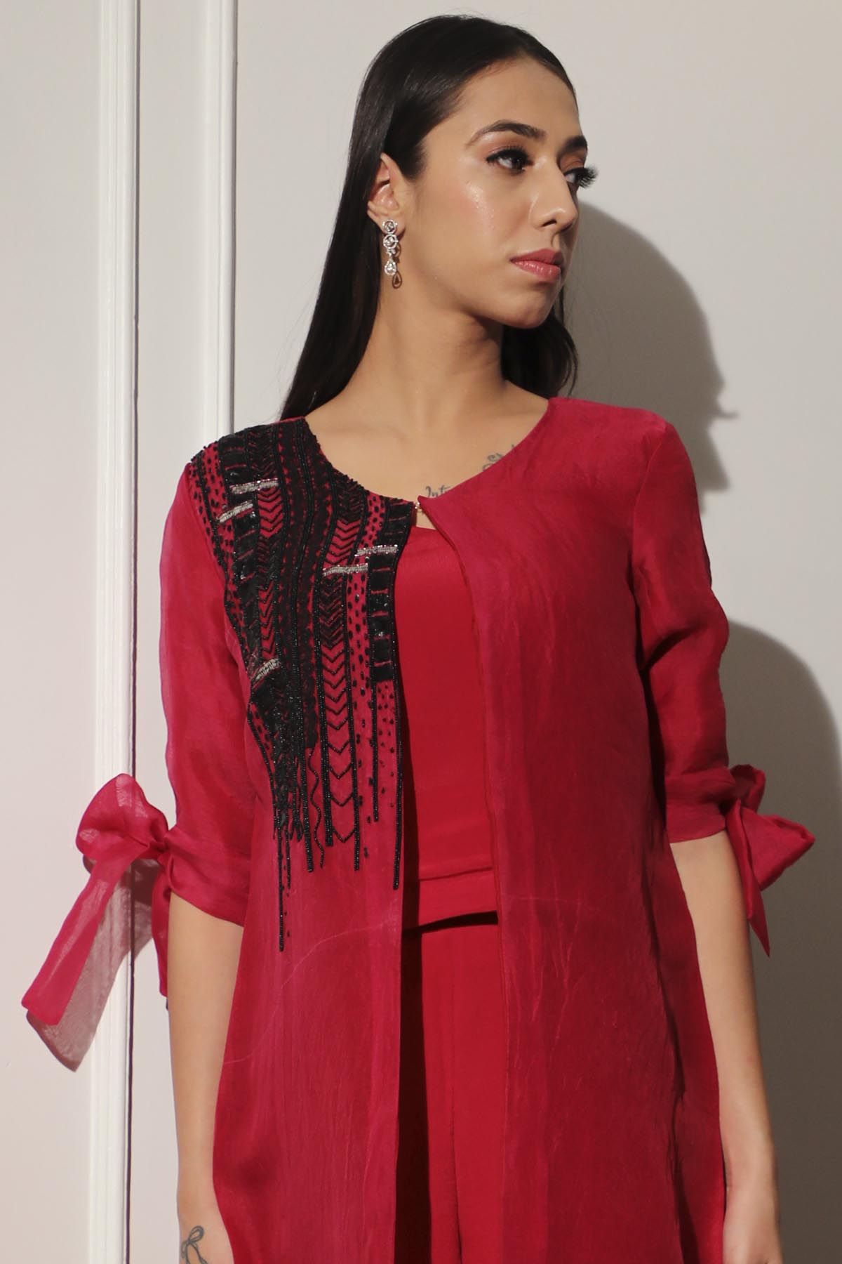 Embroidered Overlay Co-ord Set