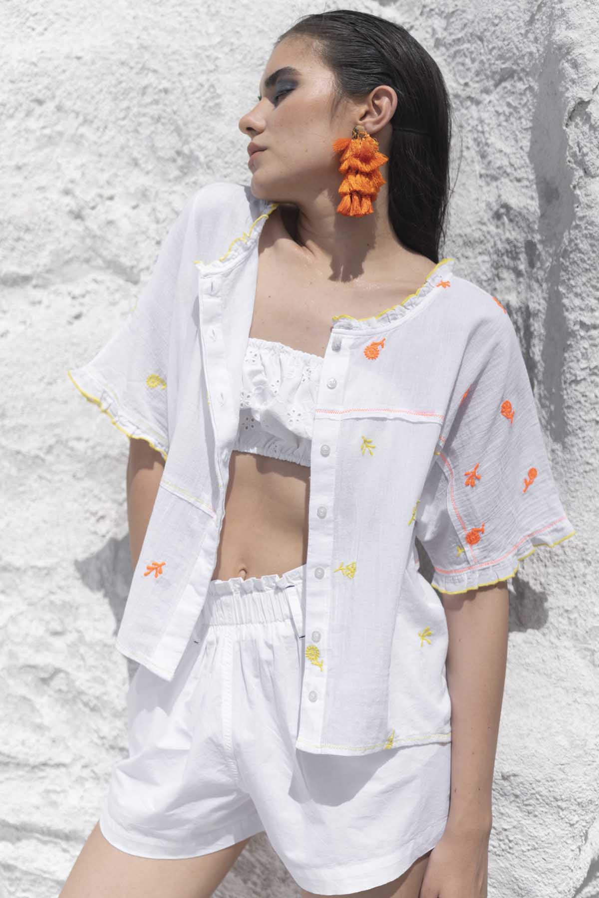 Buy Embroidered Zig Zag Shirt By Beachbum Online