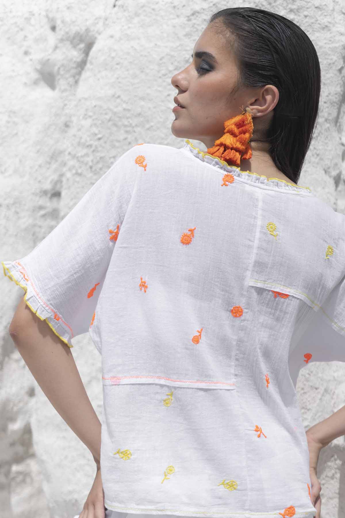 Embroidered Zig Zag Shirt