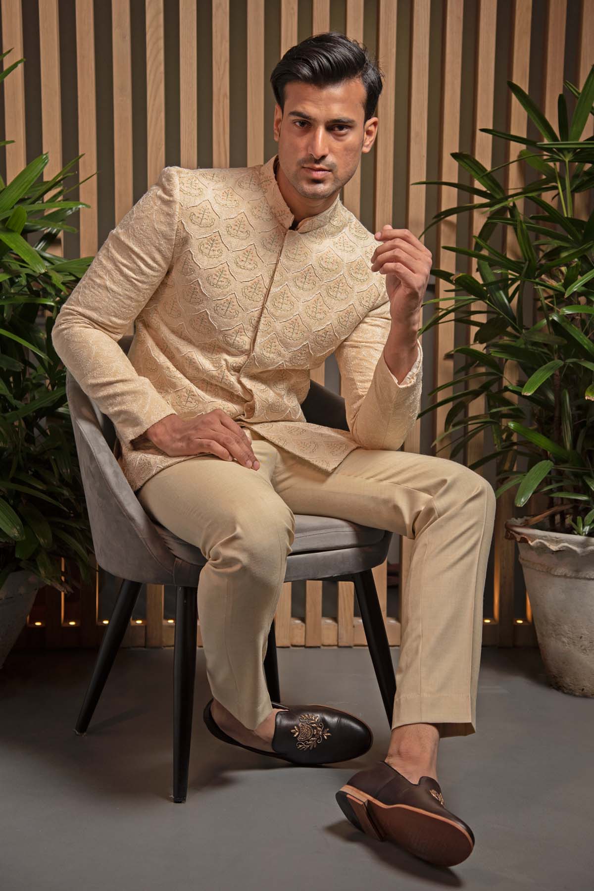 Buy Embroidered Bandhgala Set Online