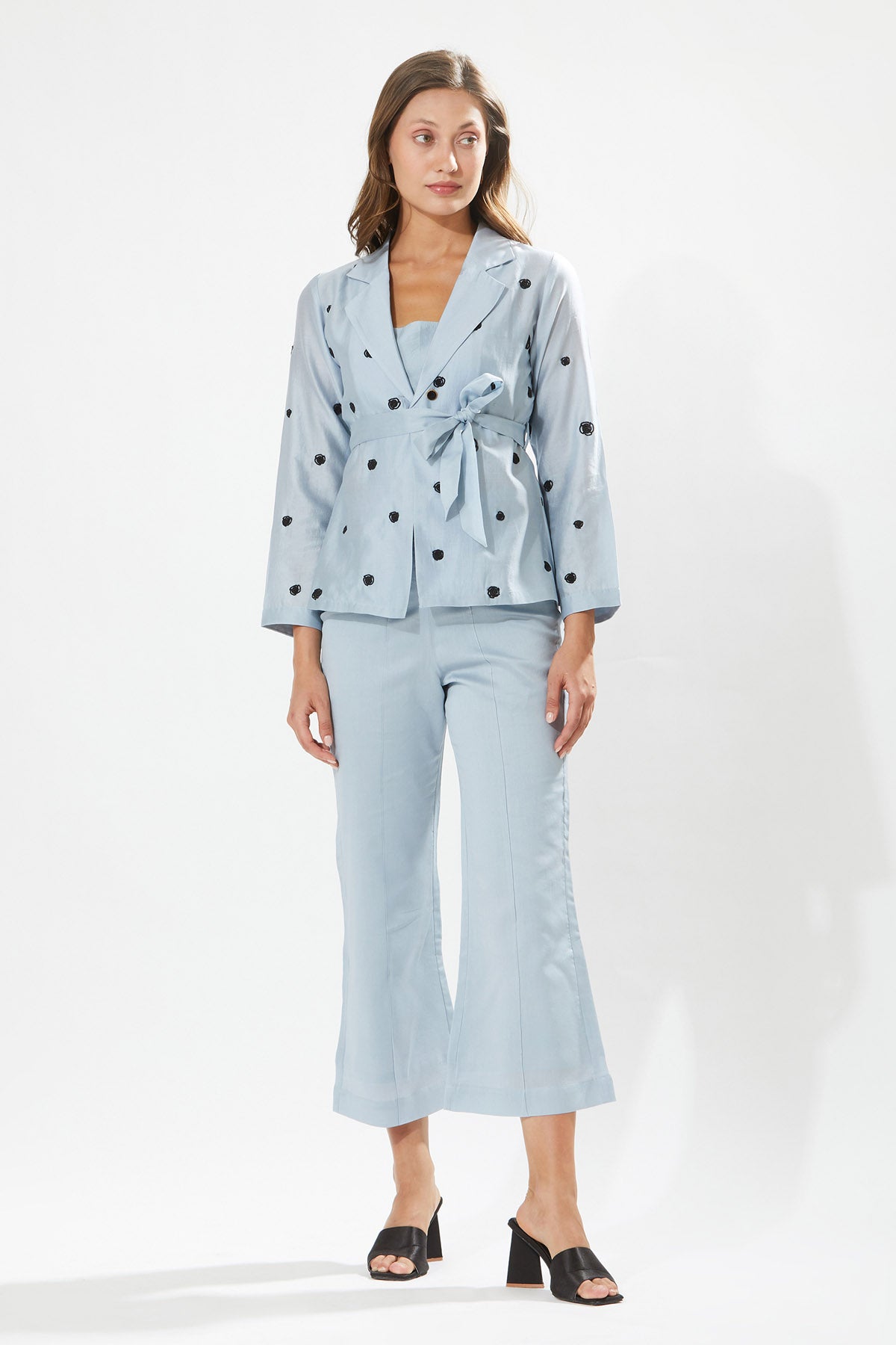 Buy Designer Meadow Embroidered Blazer Co-ord Set for Women at ScrollnShops