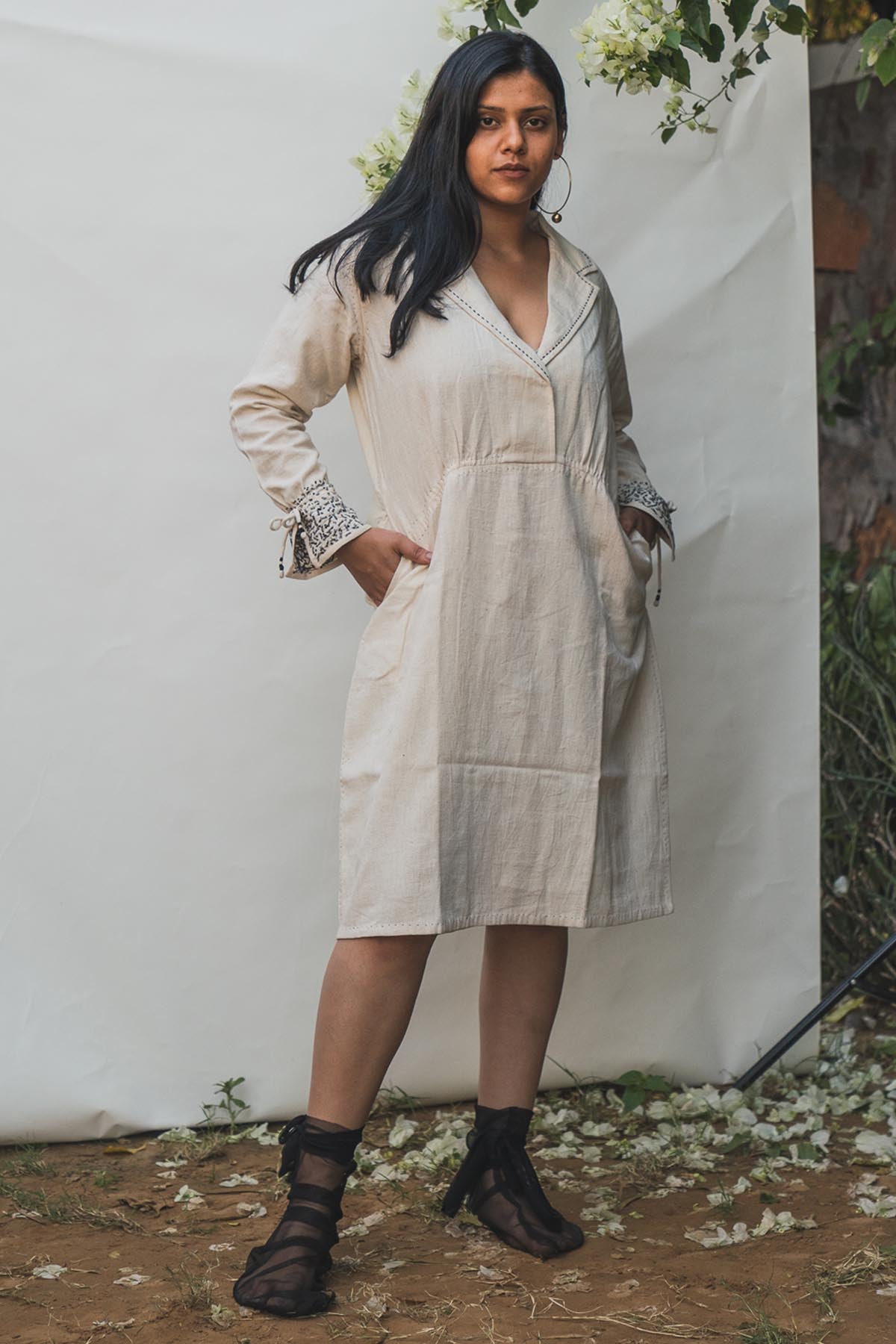 Buy Designer Embroidered Gathered Dress By Lafaani