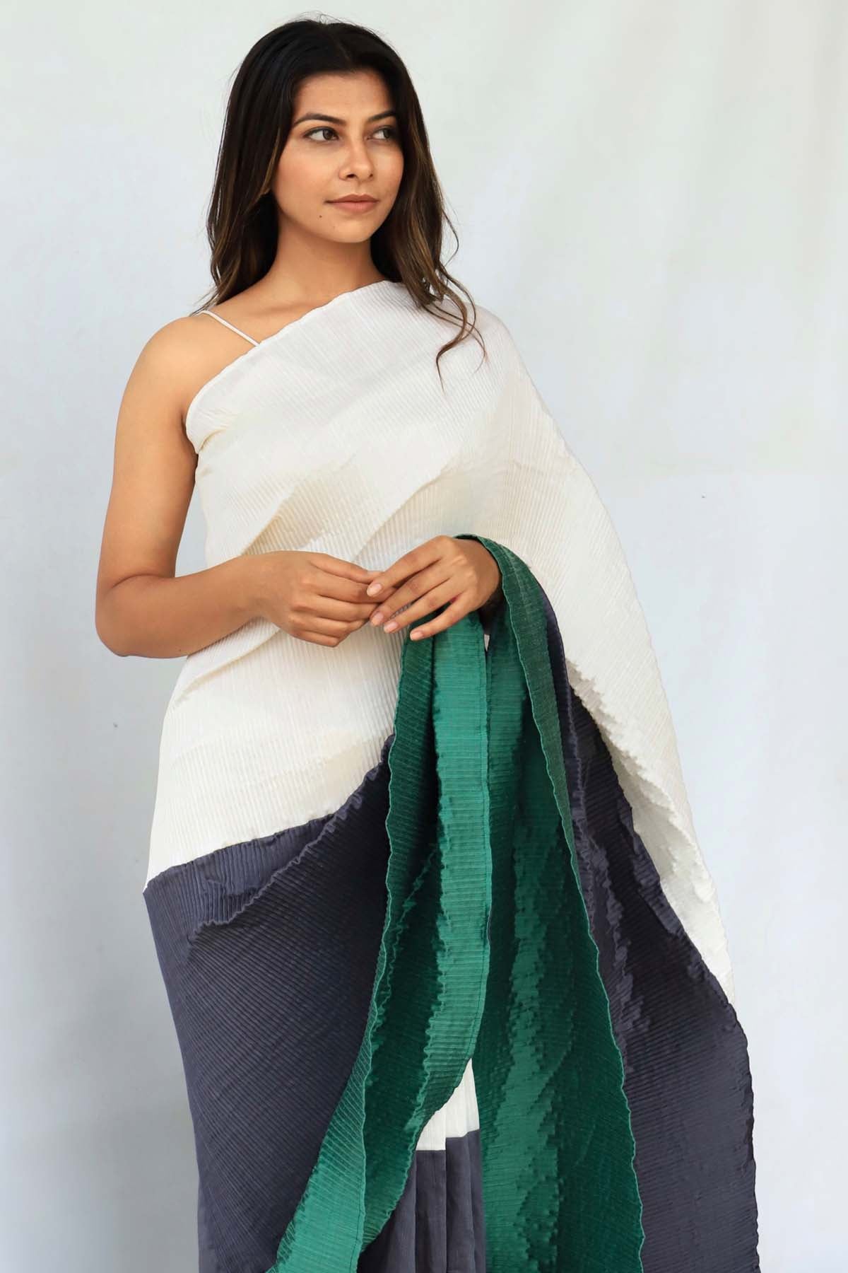 Evening Woods Silk Drape Saree