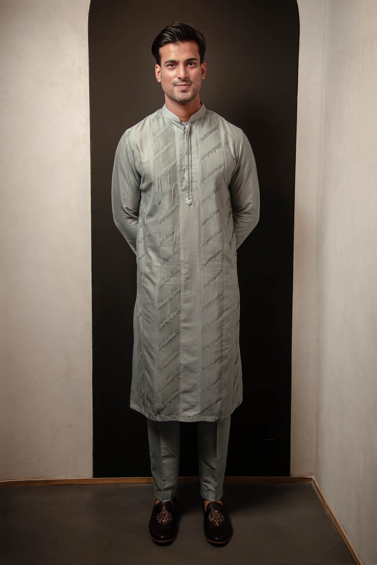 Buy Fabric Buttoned Kurta Set Online