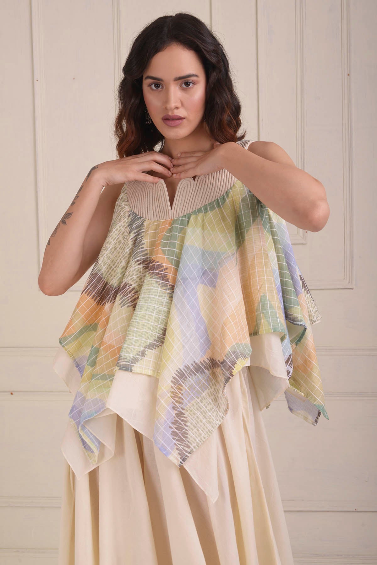 Flared Printed Top & Sharara Set