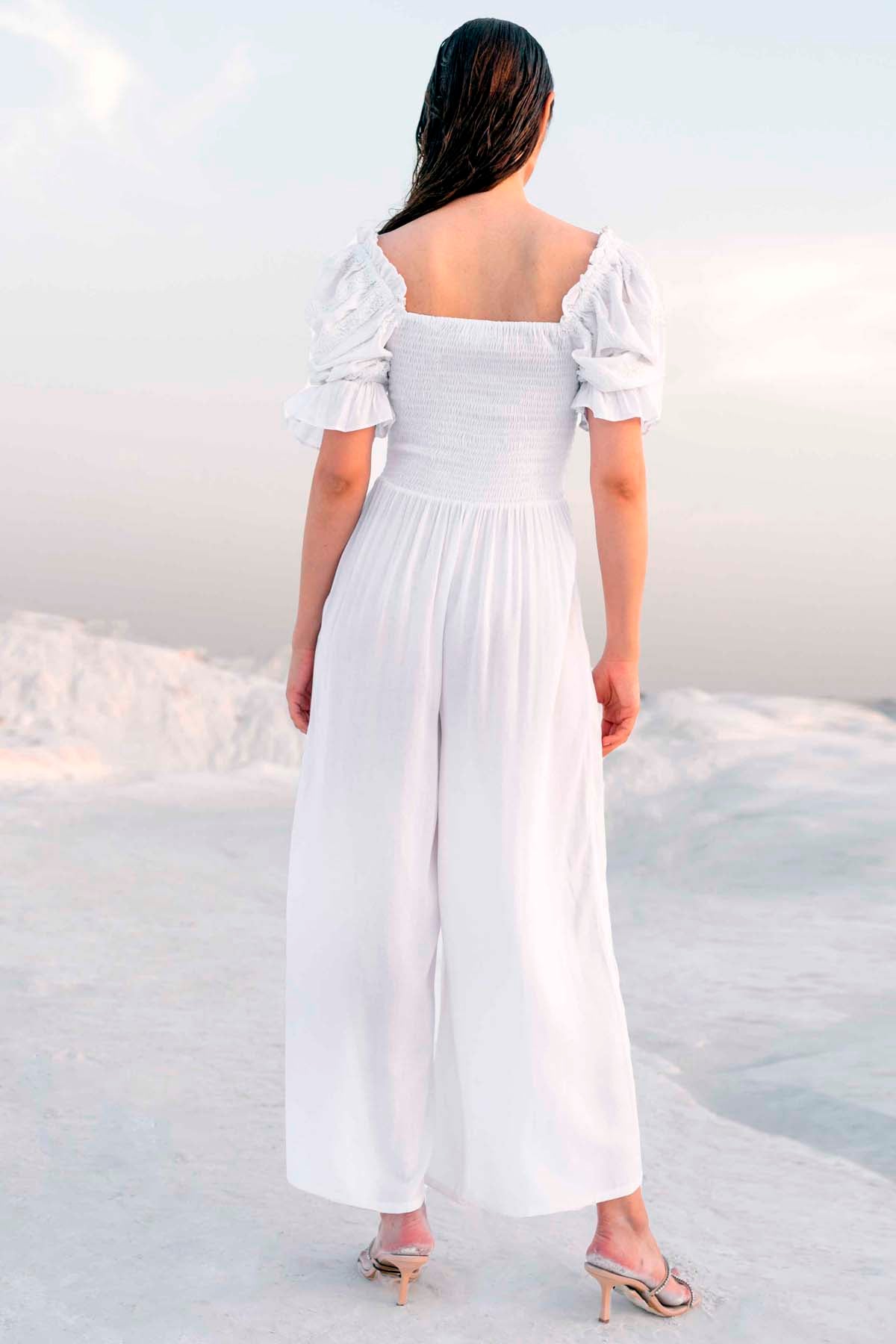 Flared Victorian Sleeve Jumpsuit