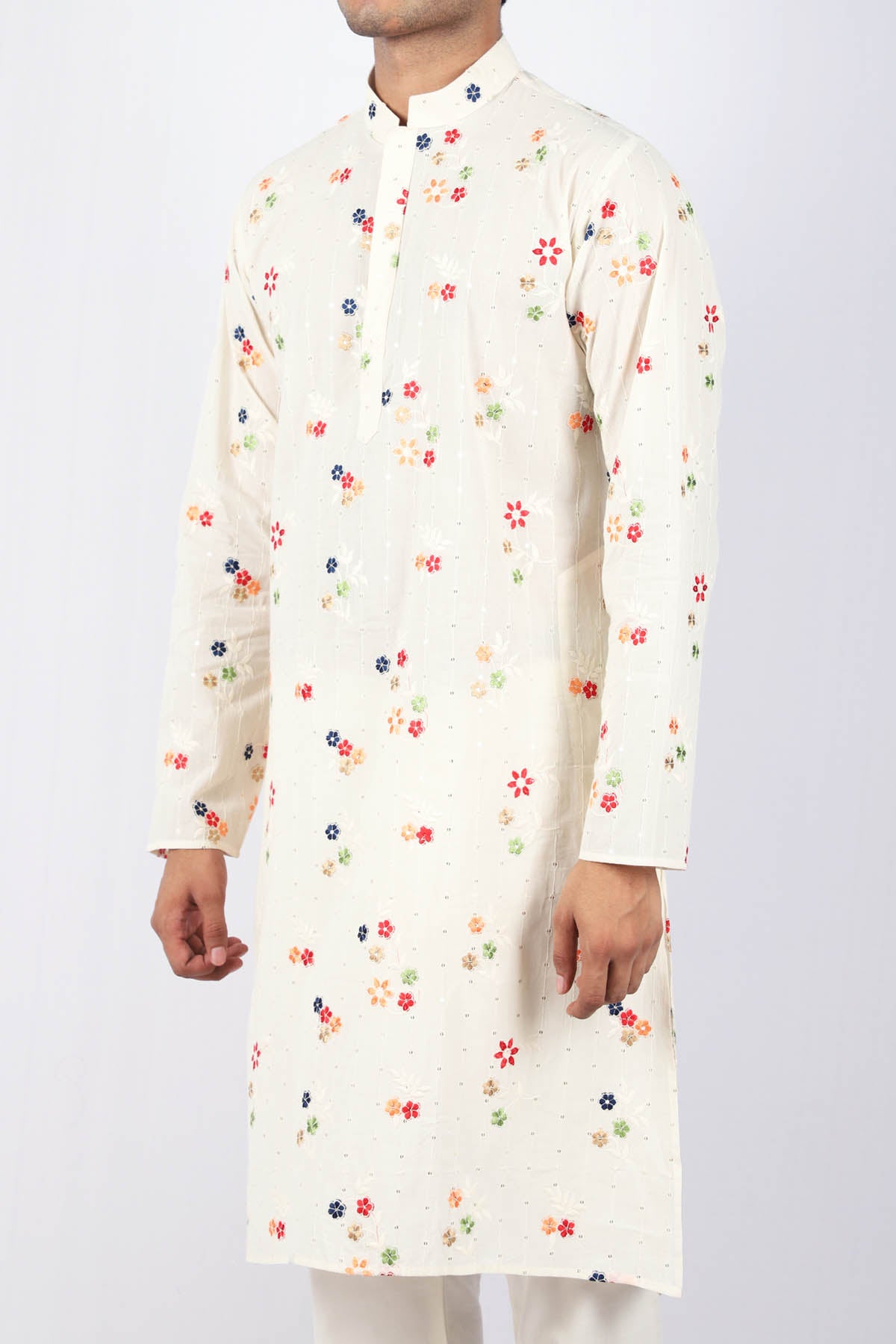 Floral Embroidery Kurta Set