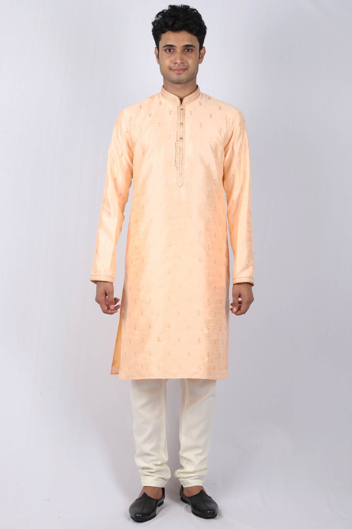 Buy Floral Buta Embroidered Kurta Set For Men Available online at ScrollnShops