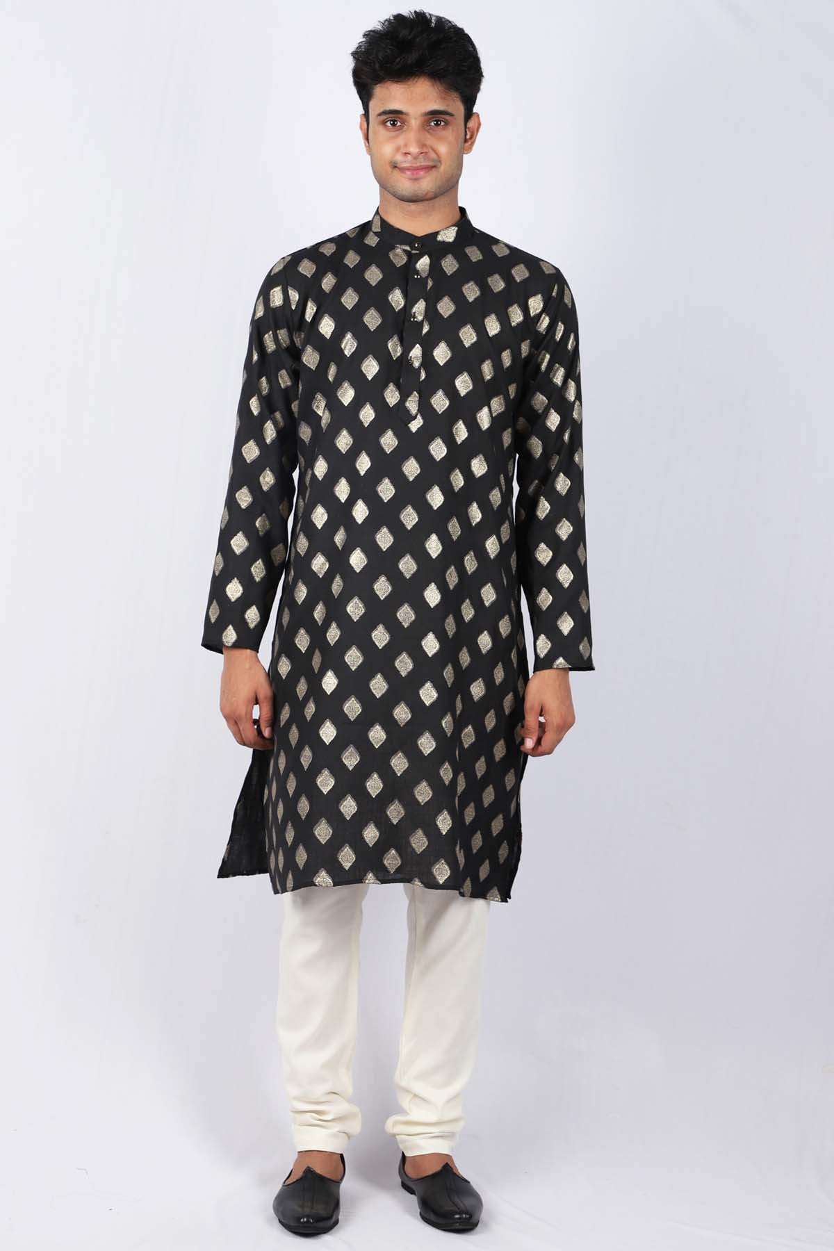 Buy Foil Print Heera Kurta Set For Men Available online at ScrollnShops