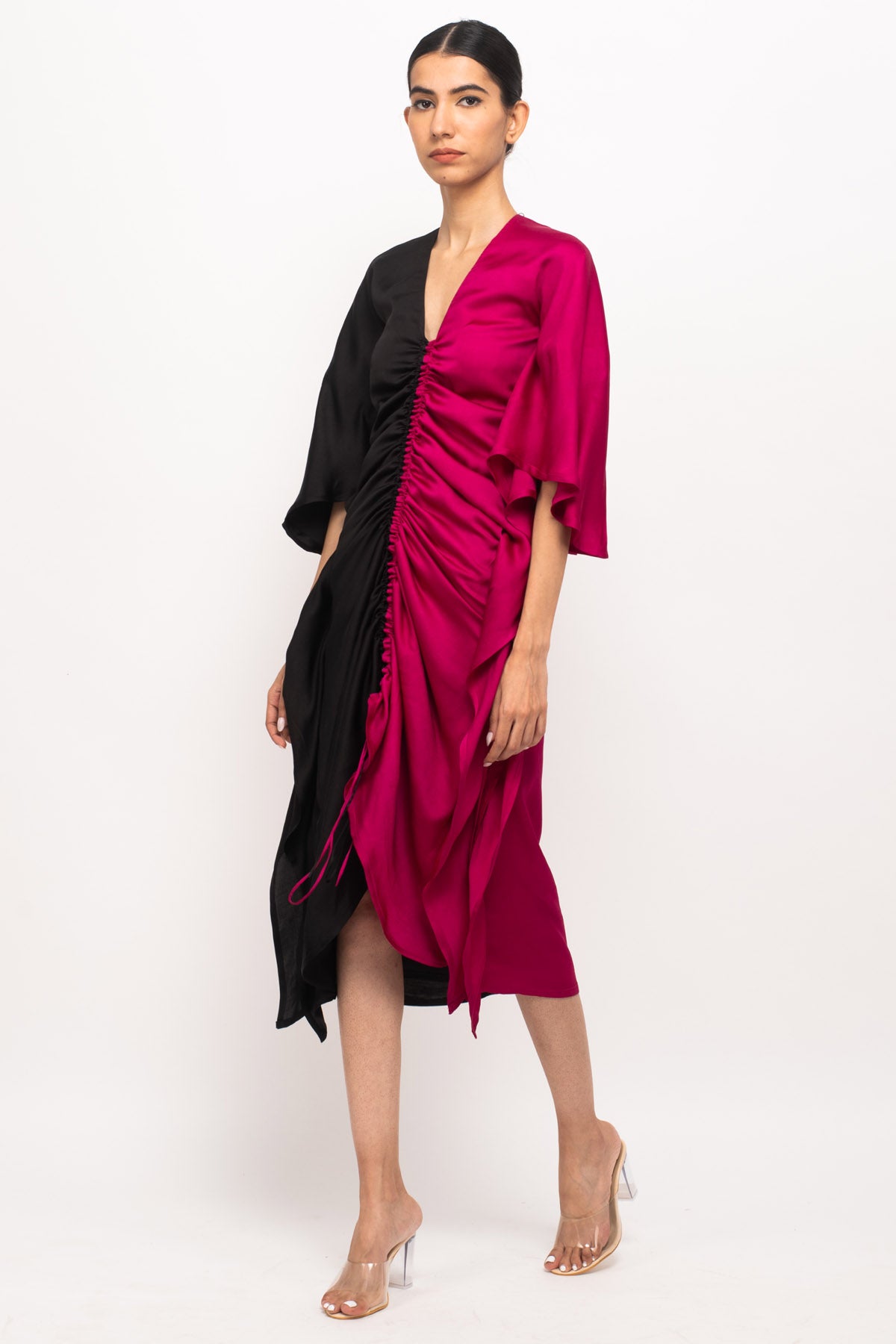 Front Ruched Adjustable Kaftan
