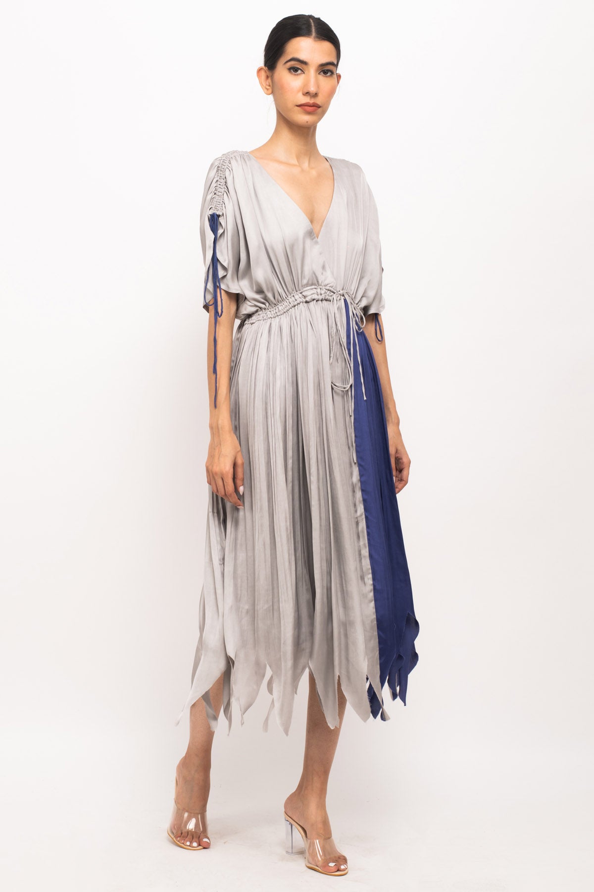 Front Ruched Angrakha Dress