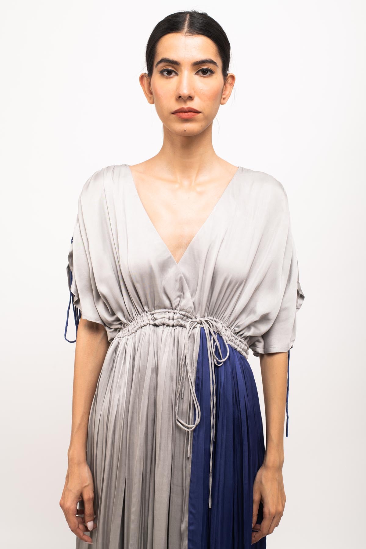 Front Ruched Angrakha Dress