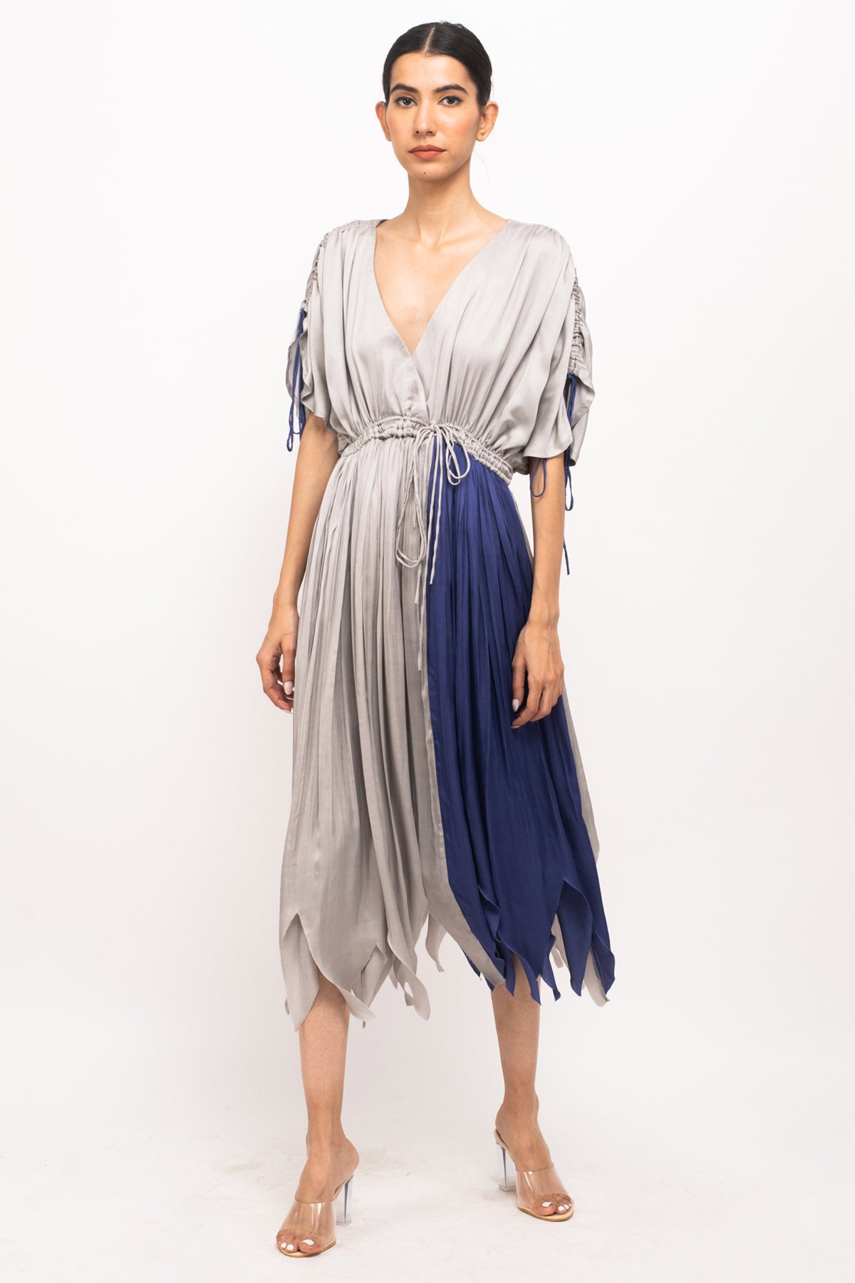 Front Ruched Angrakha Dress