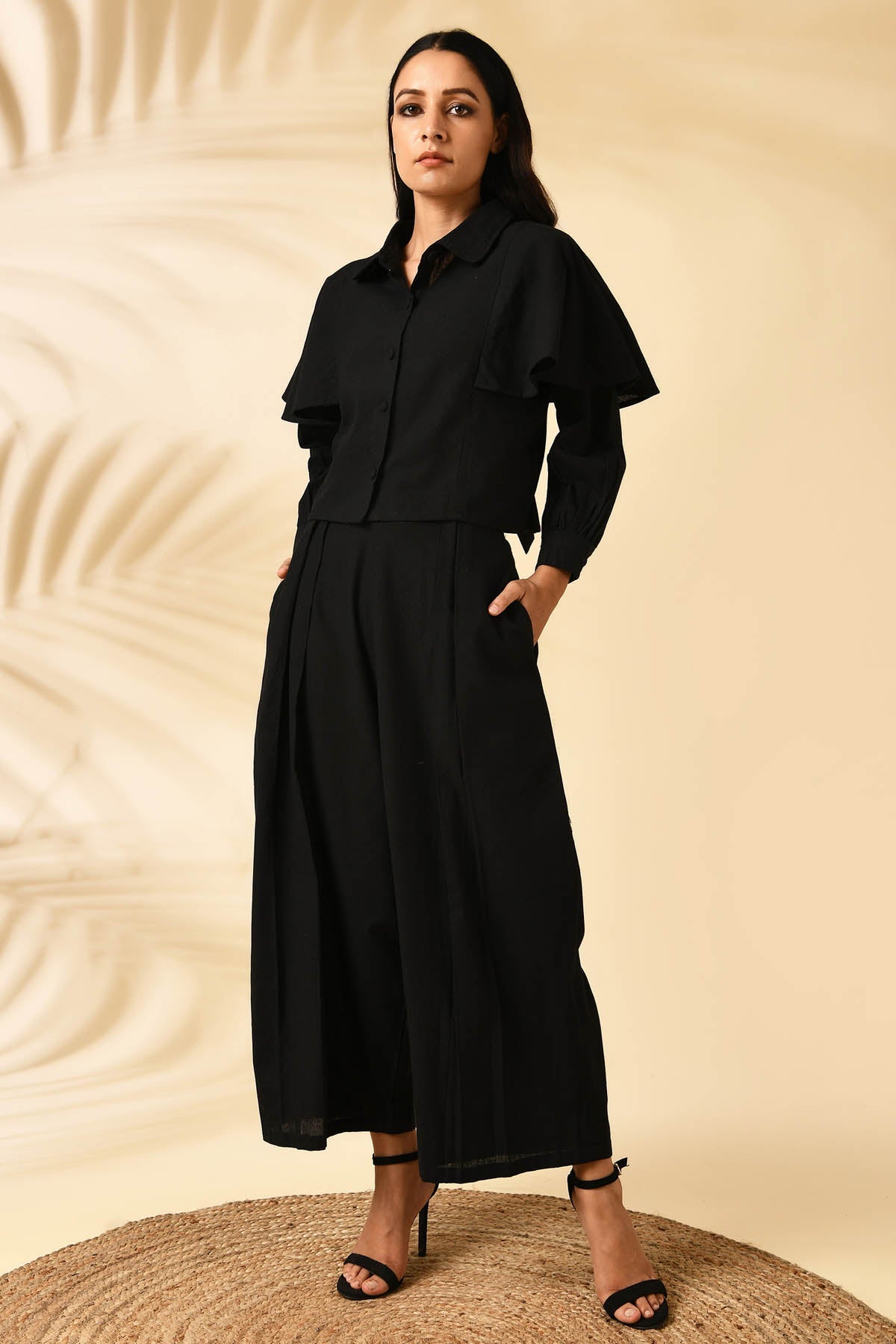 Buy Markkah Studio Front Pleated Paper Pants for Women Online at ScrollnShops