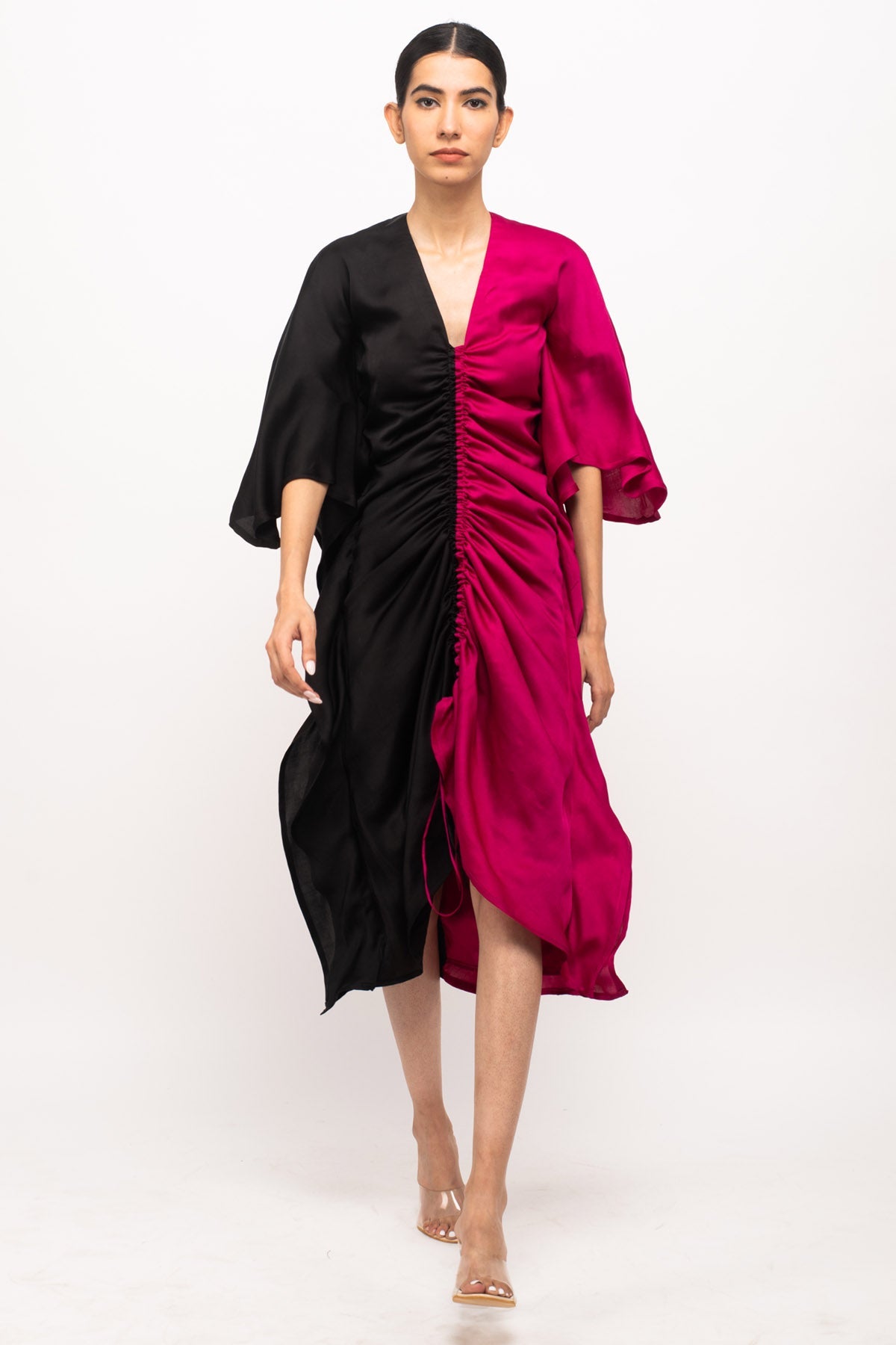 Buy Neora by Nehal ChopraFront Ruched Adjustable Kaftan for Women Online