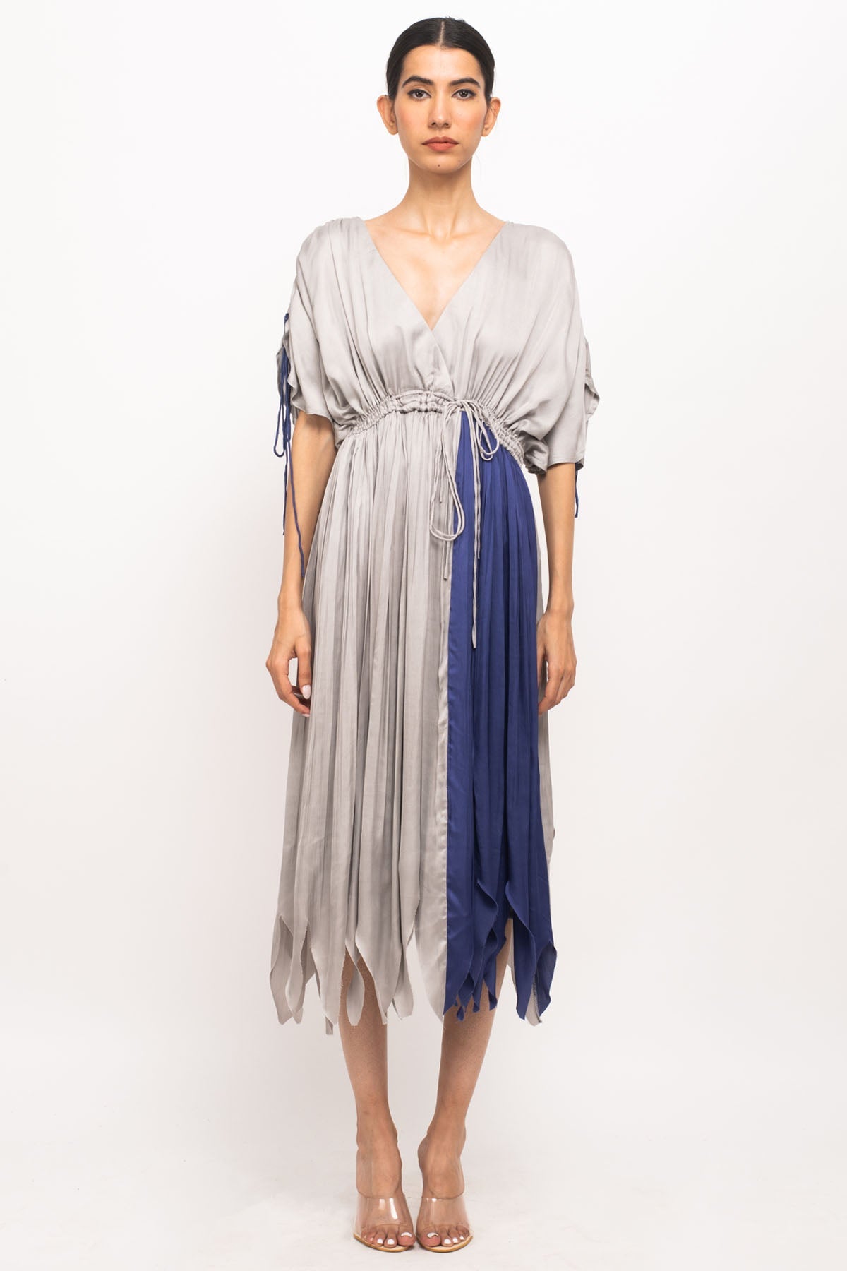 Buy Neora by Nehal ChopraFront Ruched Angrakha Dress for Women Online